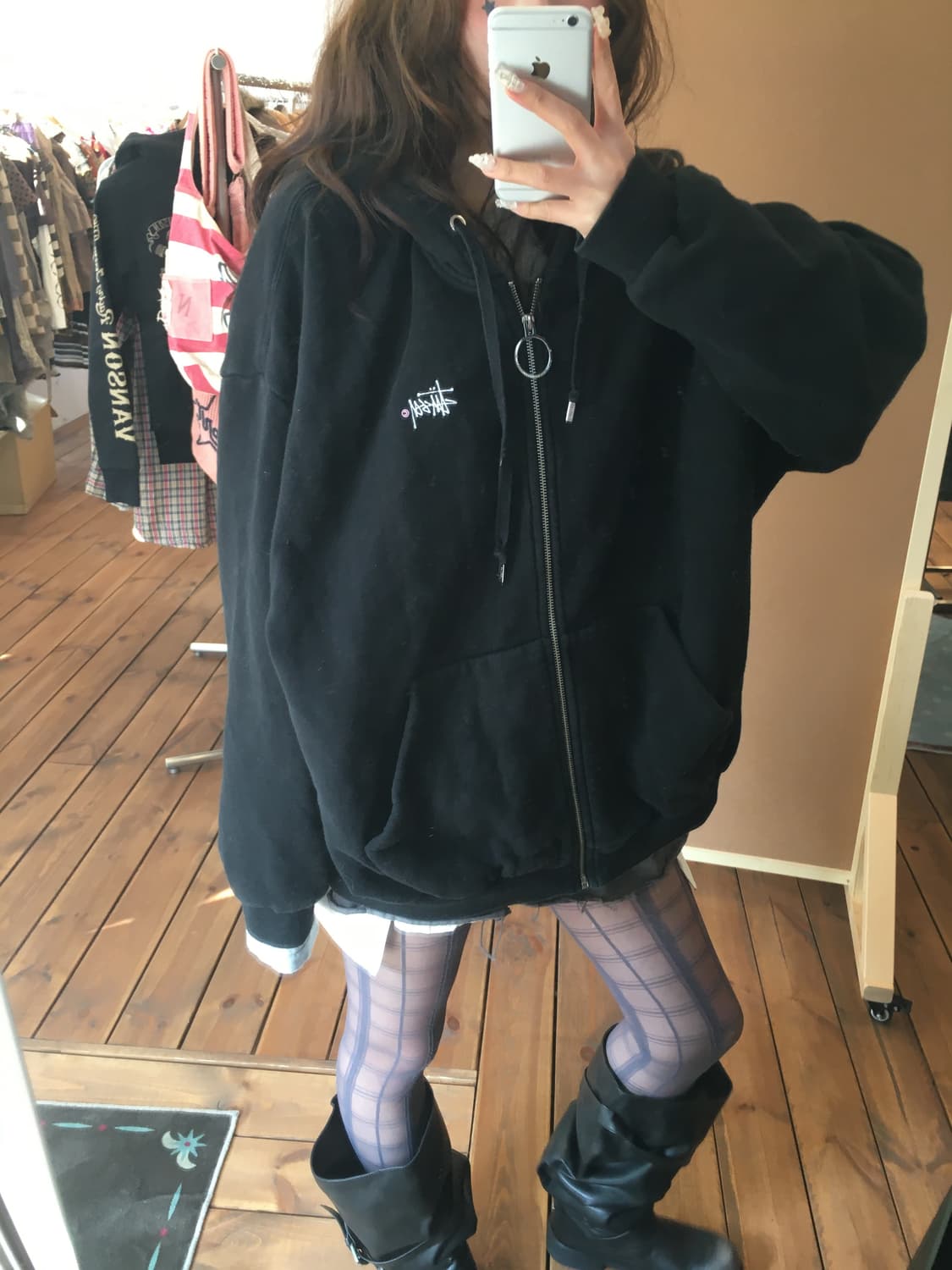 스투시 베이직 후드집업 상품이미지1