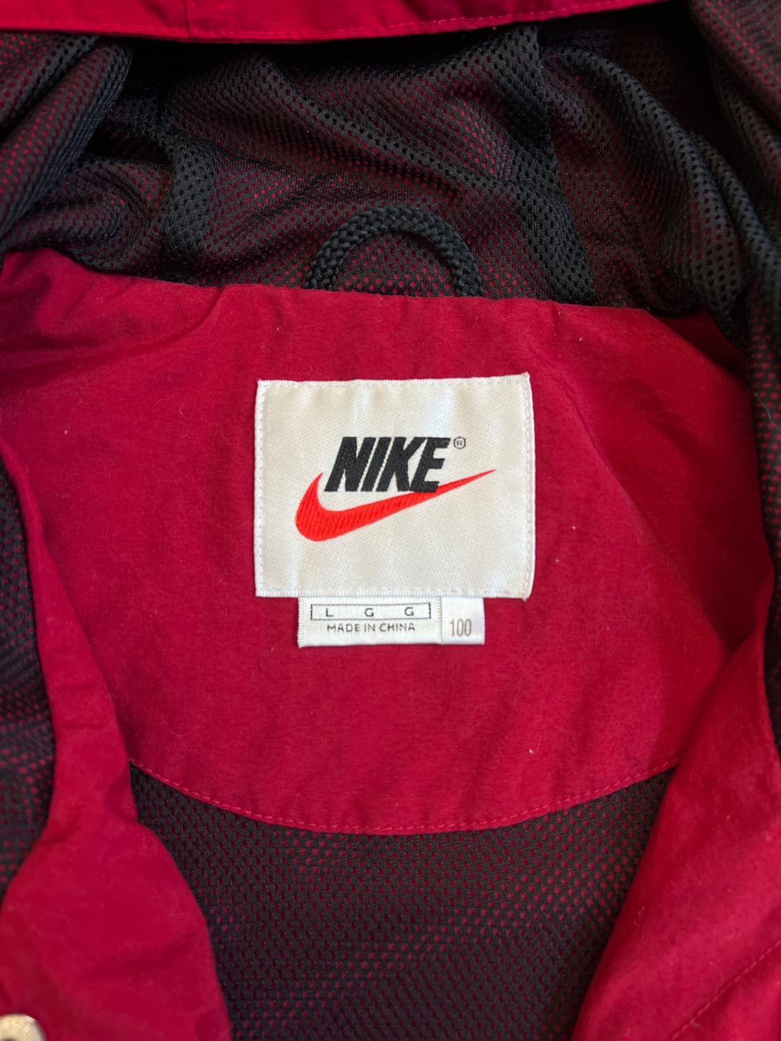 나이키 후드 바람막이 자켓 레드 L 상품이미지6