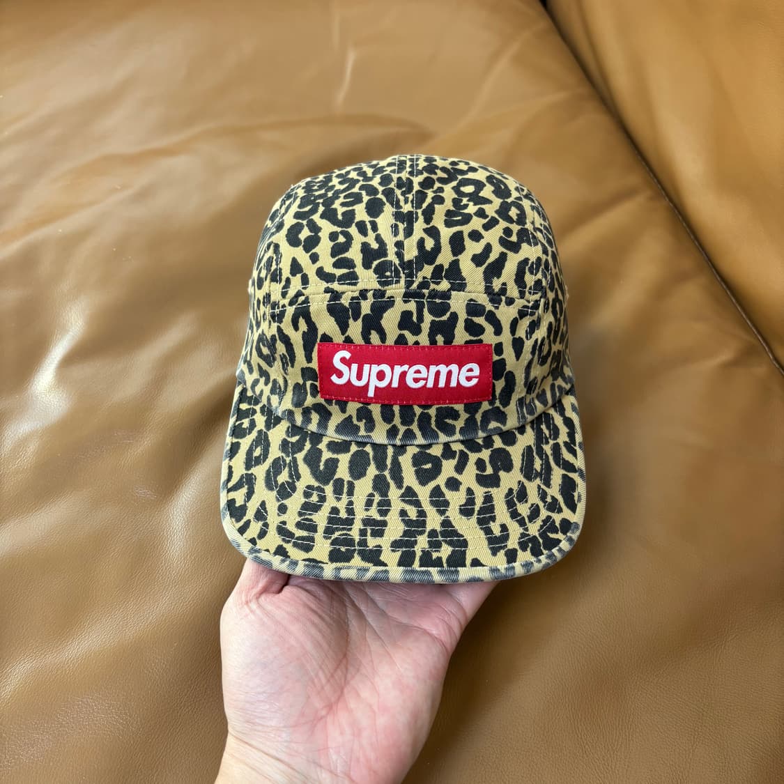 Supreme 슈프림 23fw 워시드 레오파드 캠프캡 모자 Leopard 상품이미지2