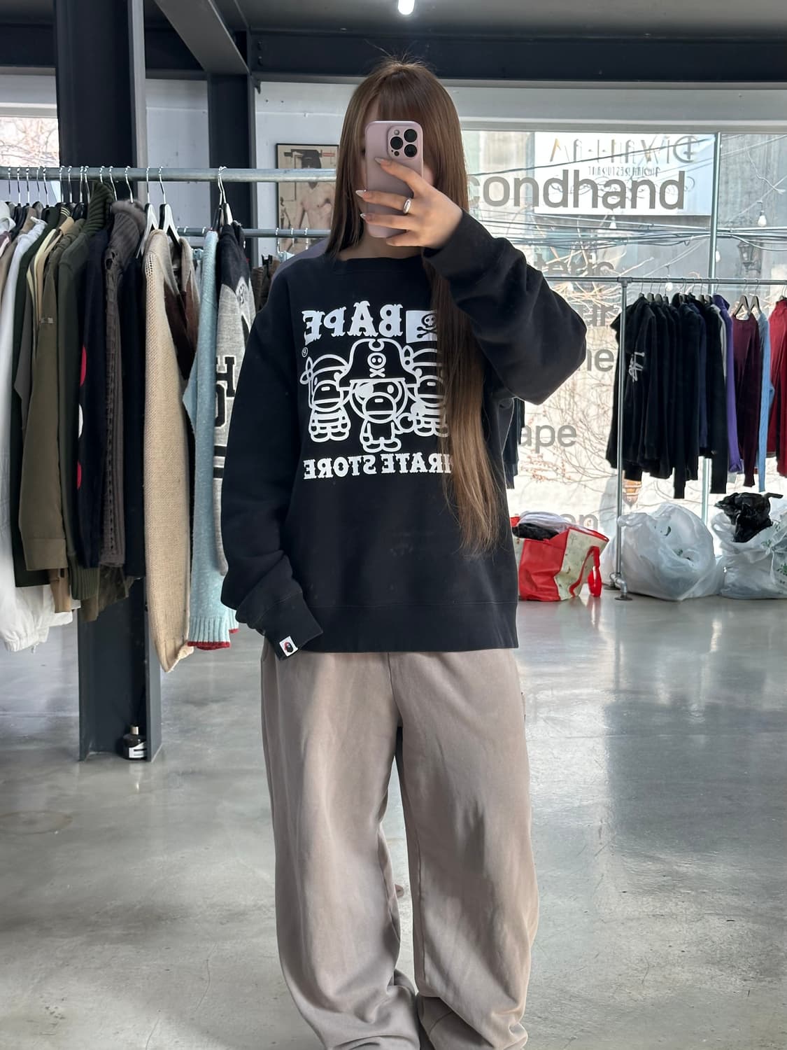 베이프 PIRATE 크루넥 맨투맨 상품이미지3