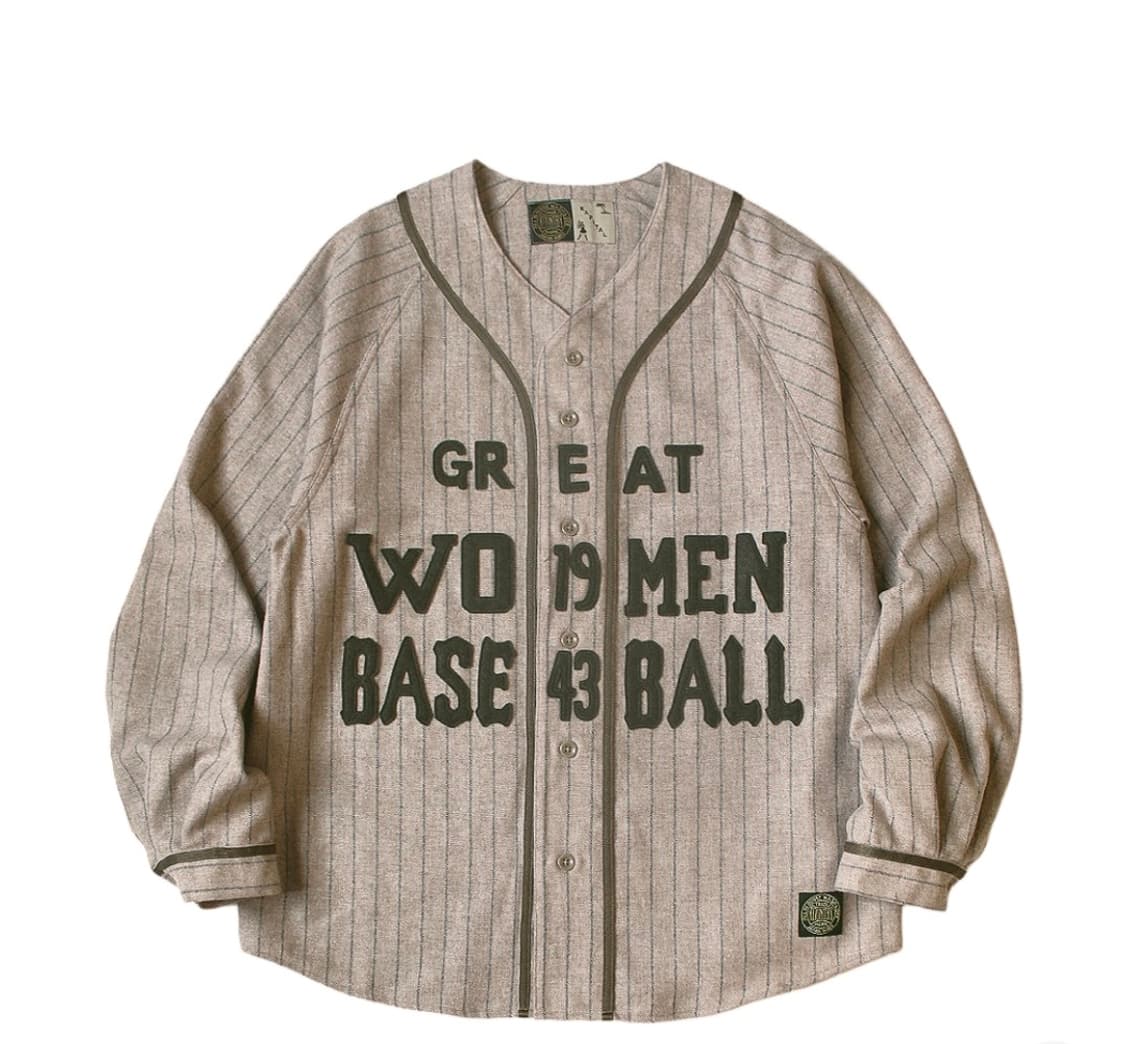 [새상품] 캐피탈 베이스볼 울 스트라이프 셔츠 상품이미지1