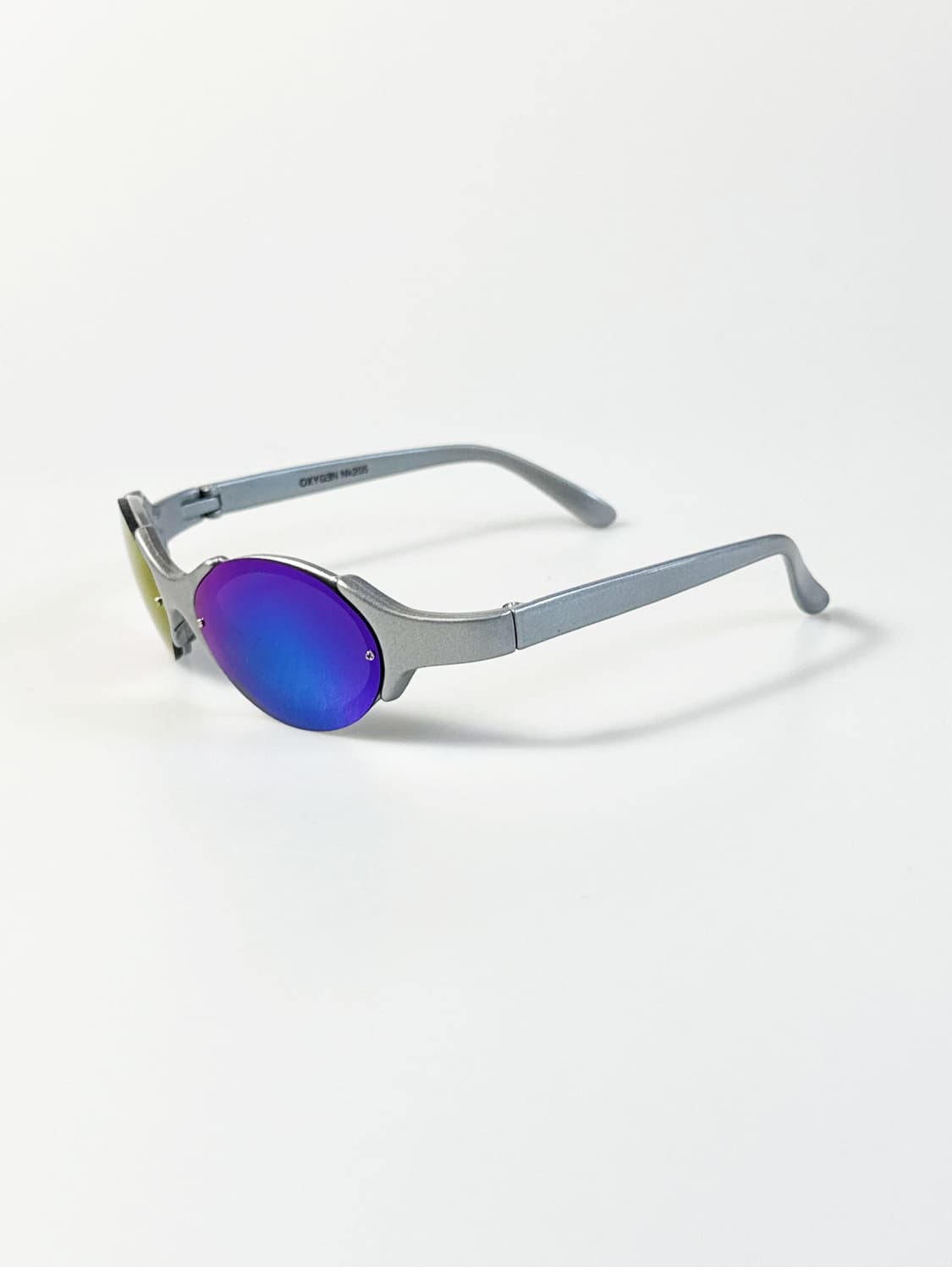 90s OXYGEN 실버 랩 어라운드 빈티지 선글라스 상품이미지3