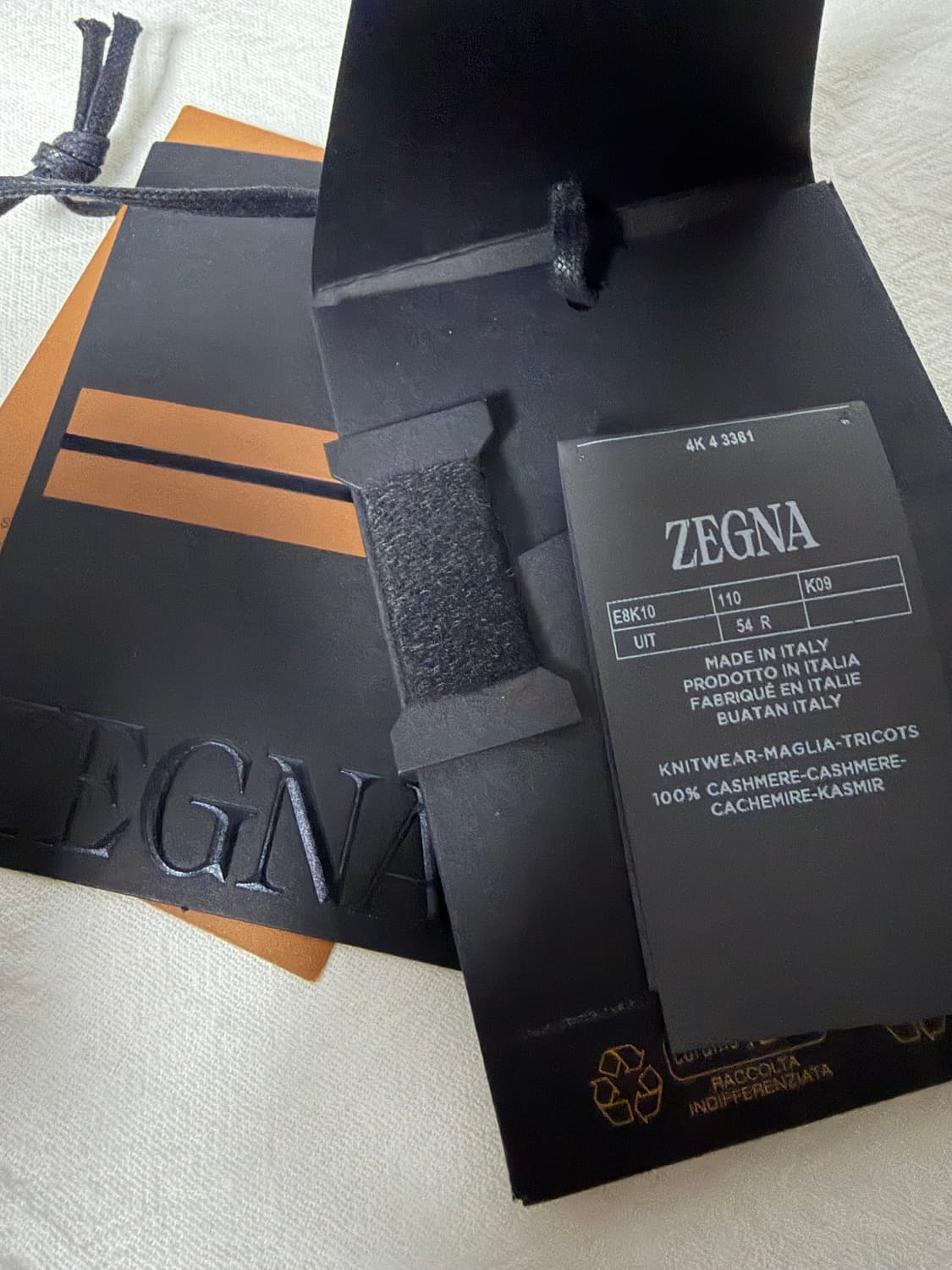 [XL] 제냐 오아시 캐시미어 크루넥 스웨터 블랙 상품이미지4