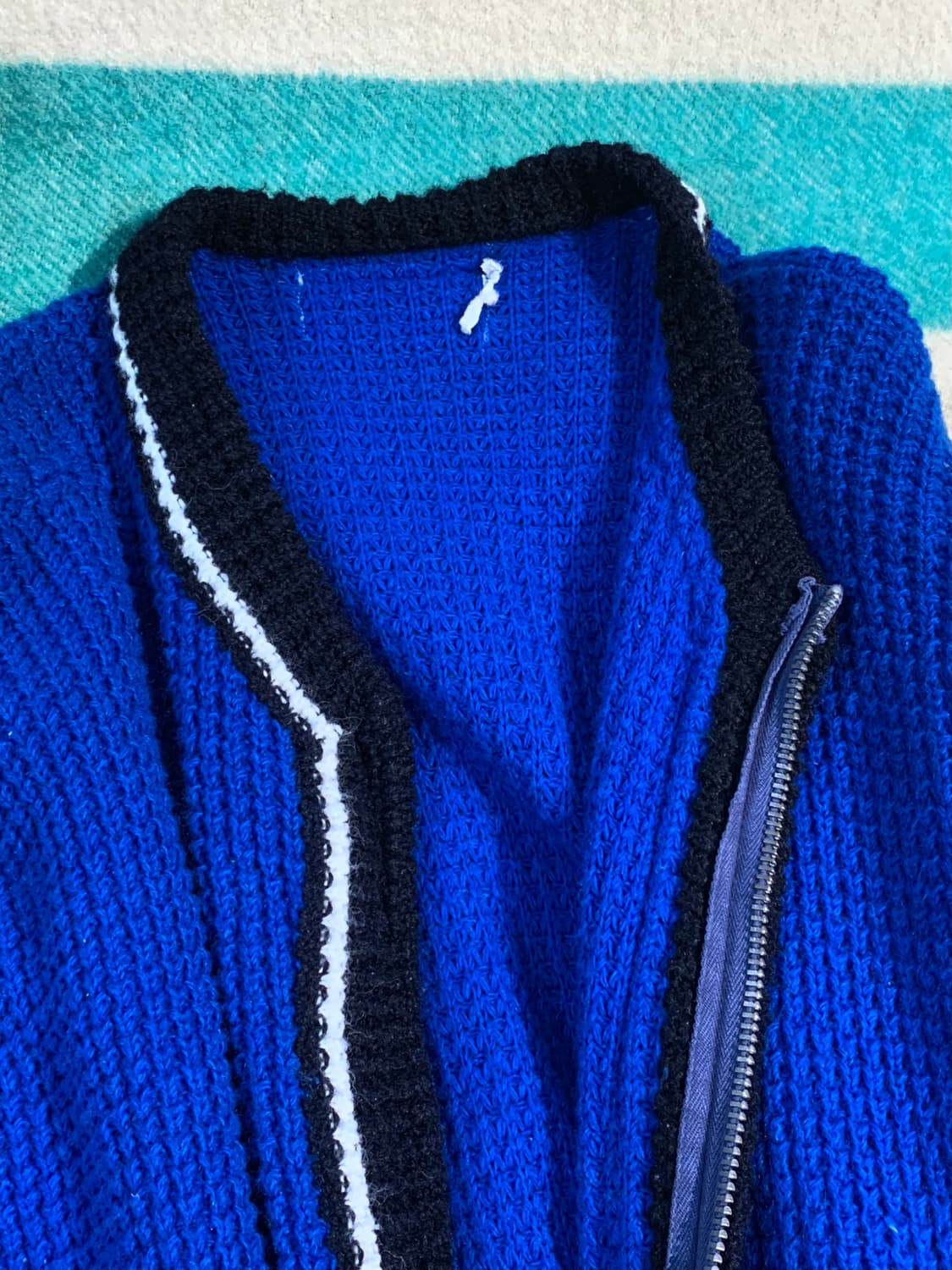 70s 아크릴 집업 카디건 상품이미지3