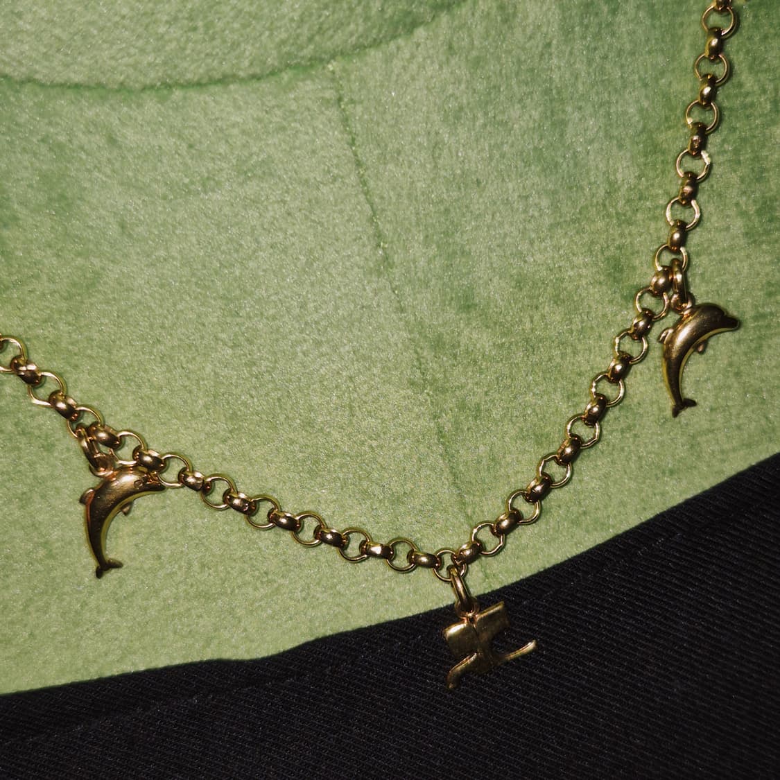 90s 꾸레쥬 스페이스 돌고래 레이어드 목걸이 상품이미지8