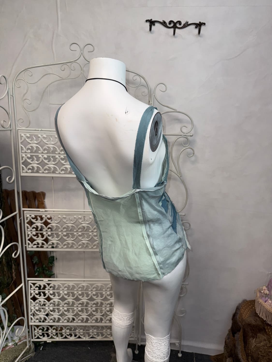 Mute blue grunge fairy silk sleeveless 상품이미지6
