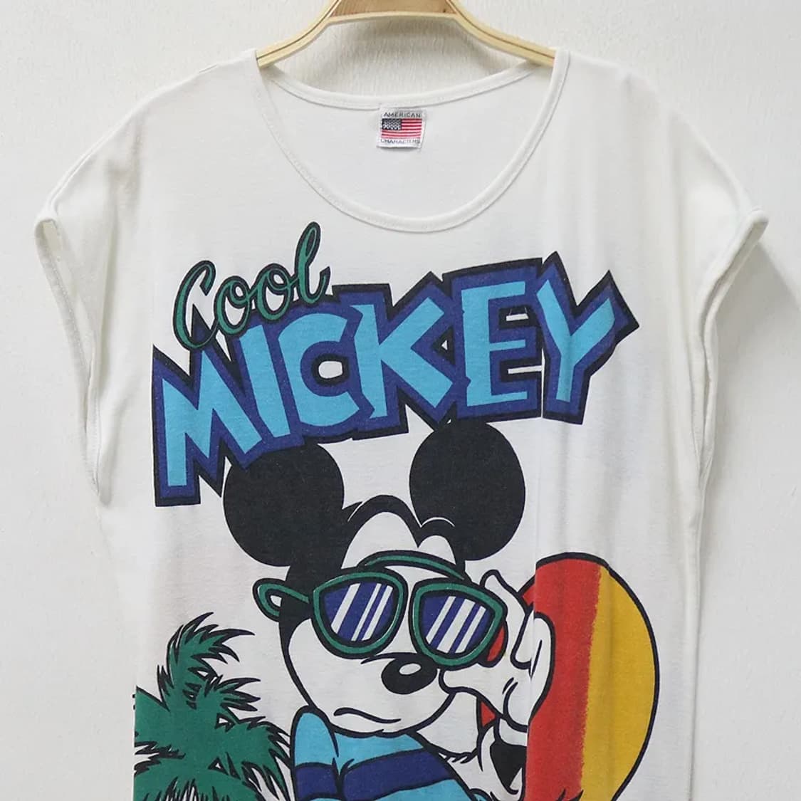 90'S 미키 프린팅 반소매 원피스 65875 상품이미지3