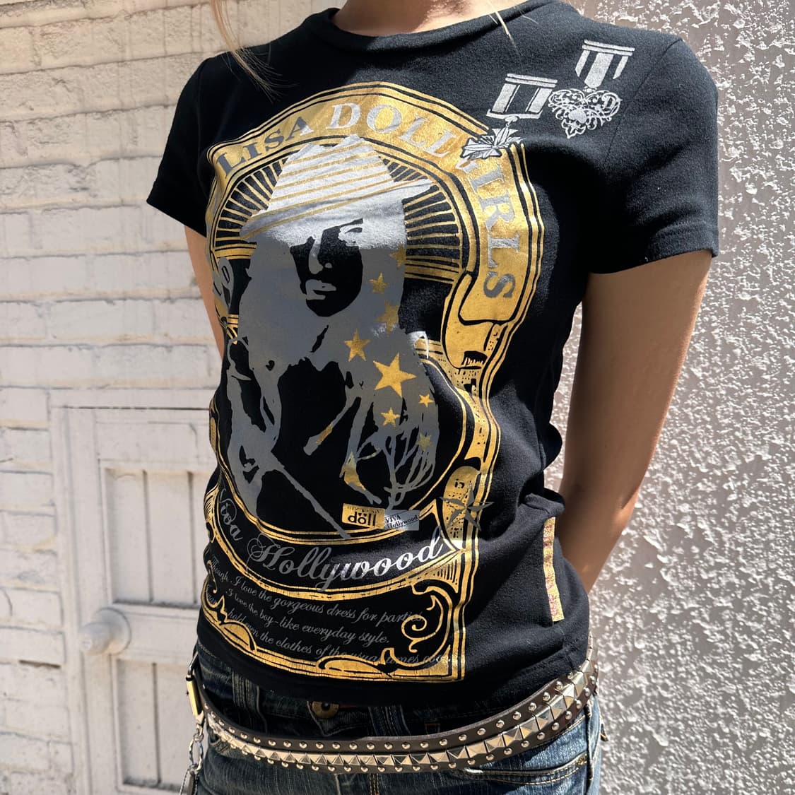 Liz Lisa, Gold Girl Printing Black T-Shi 상품이미지2