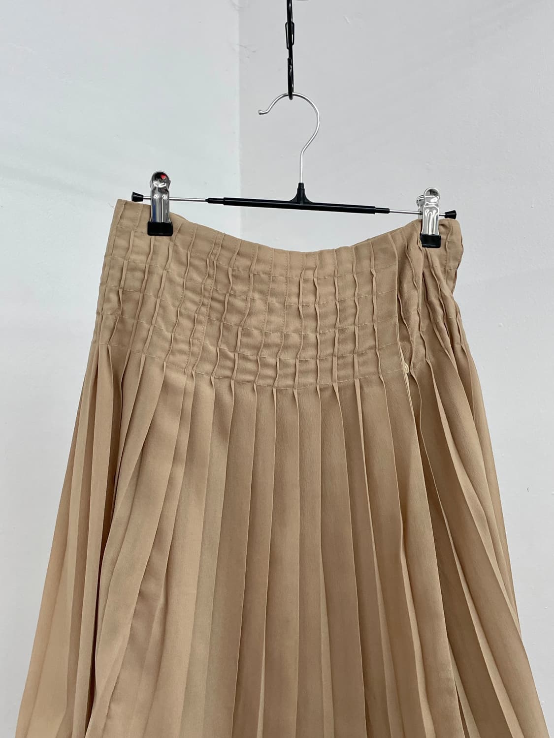 라떼 플리츠 버튼 스커트 상품이미지6