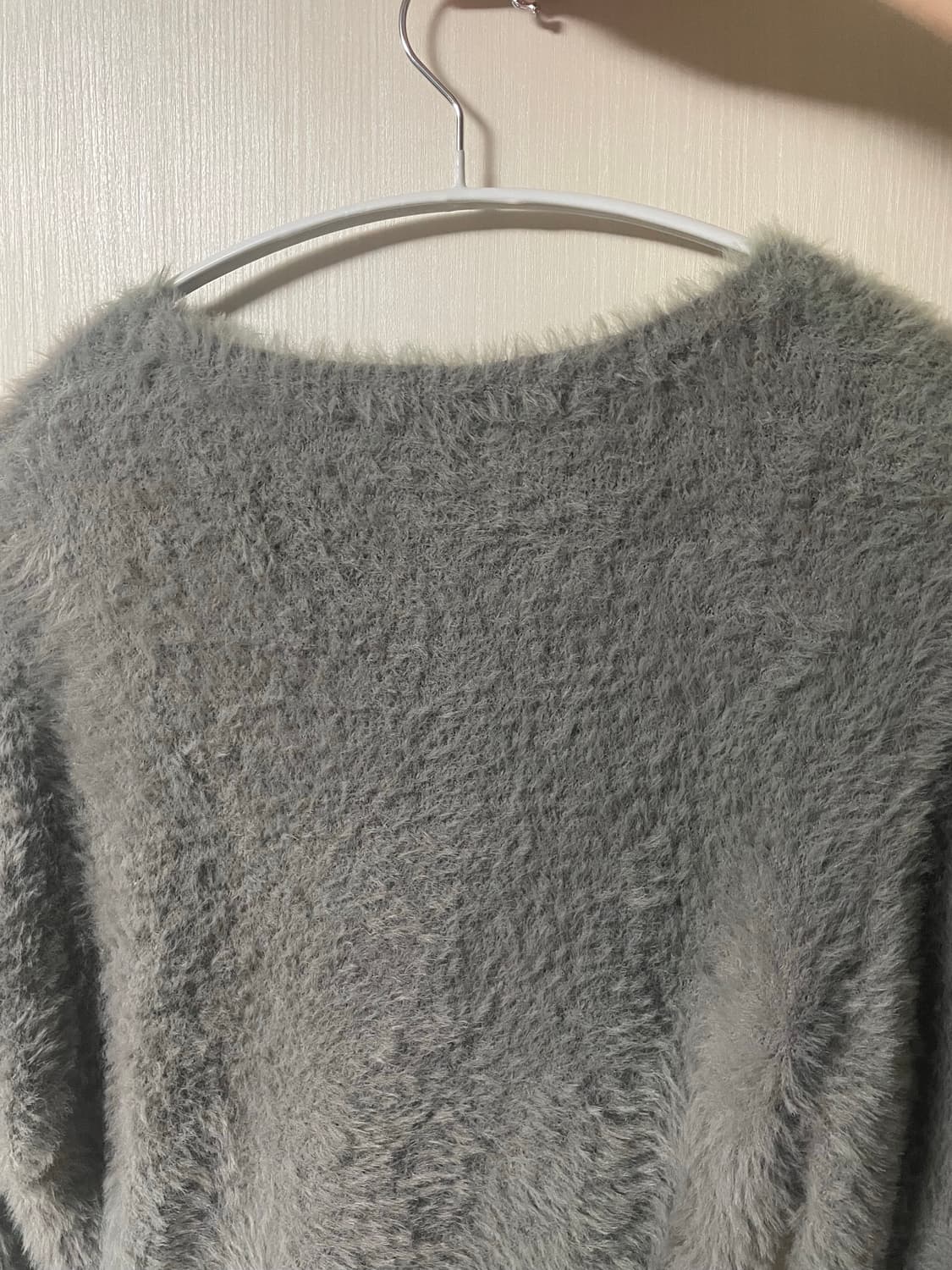 as"on 애즈온 회색 퍼 가디건 상품이미지4