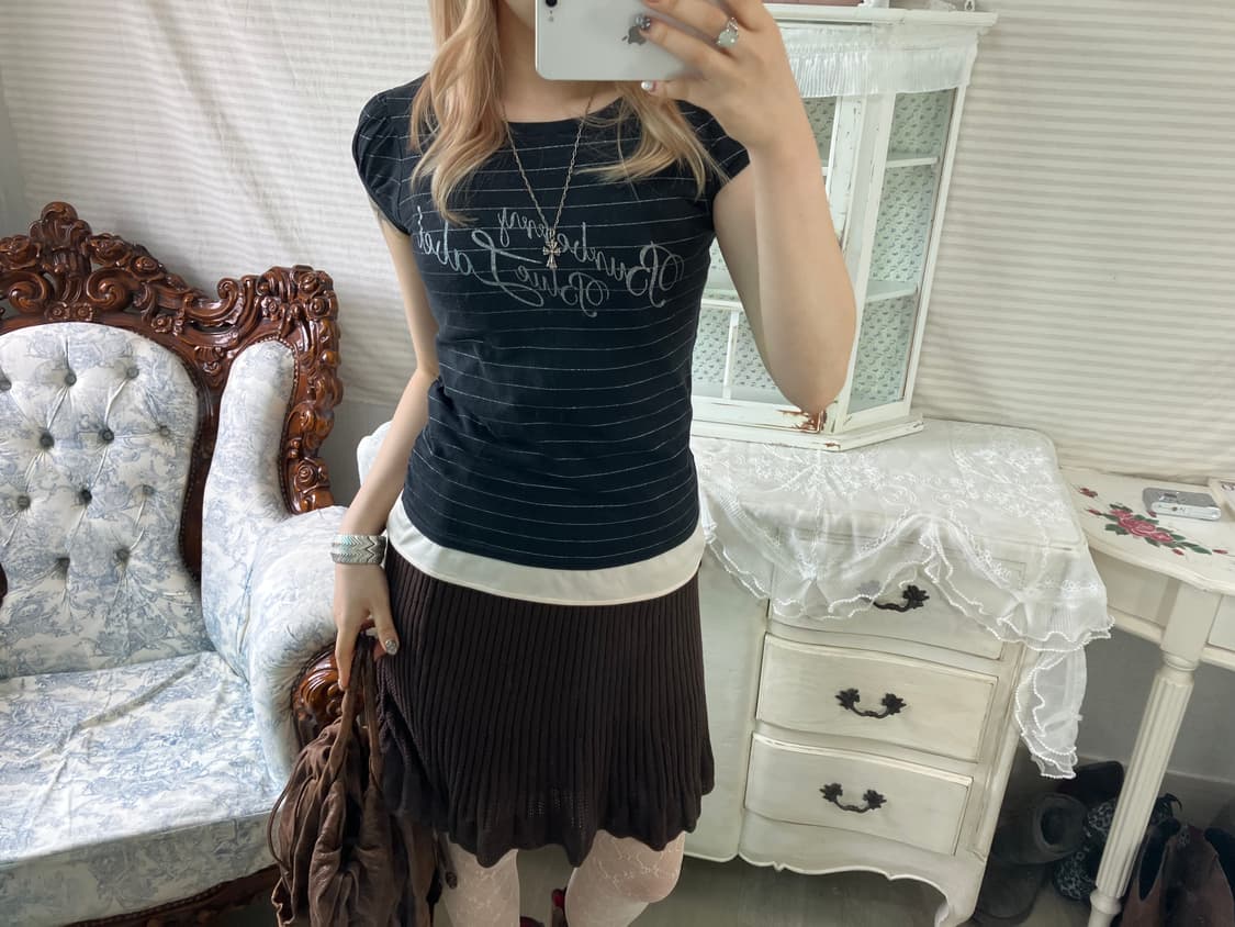 버버리 블루라벨 스트라이프 반팔 티셔츠 상품이미지6