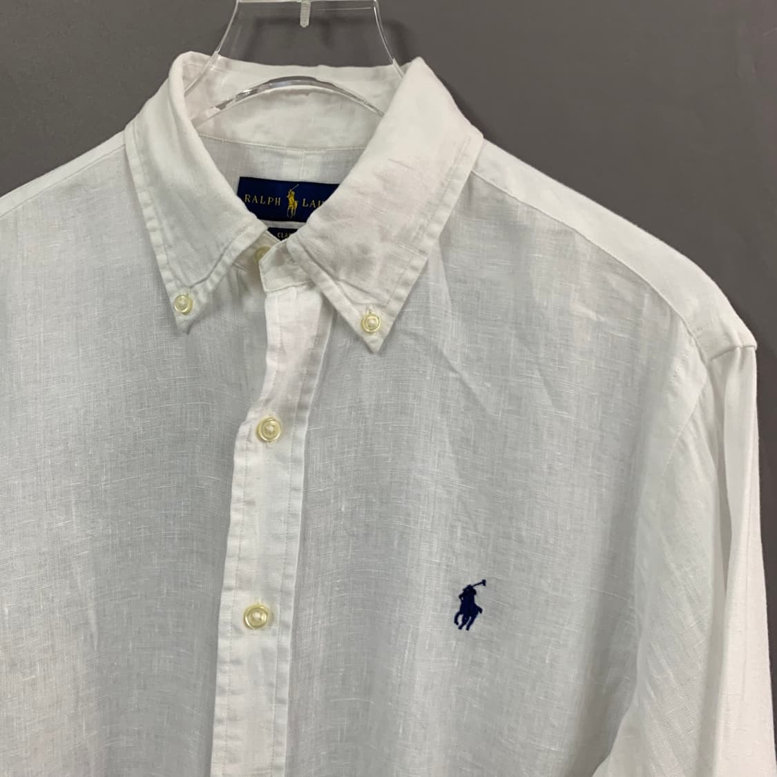 S 폴로랄프로렌 클래식핏 화이트 린넨 셔츠 상품이미지3
