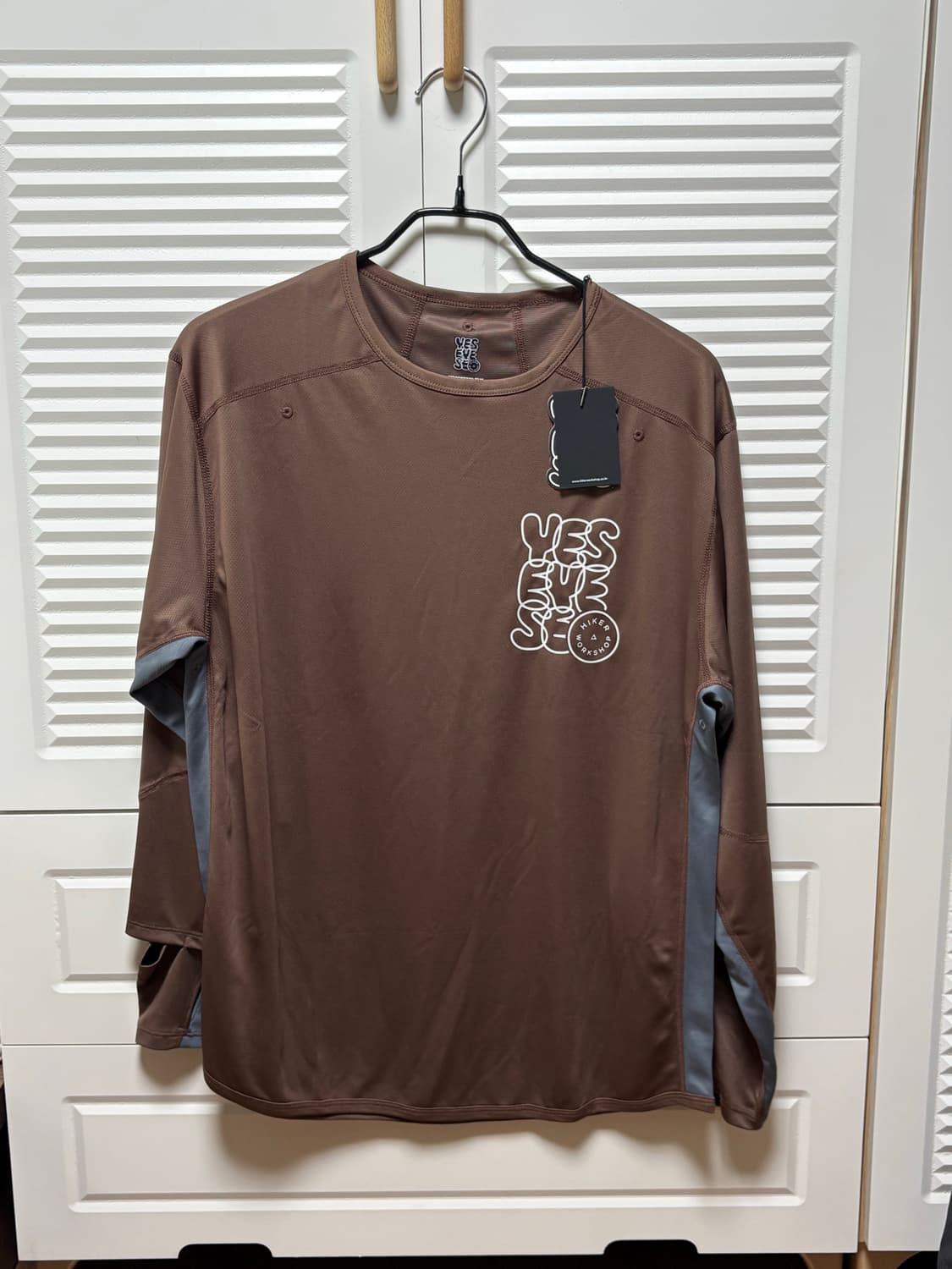 L Siz) 예스아이씨 하이커워크샵 액티브 롱슬리브 티 브라운 상품이미지2