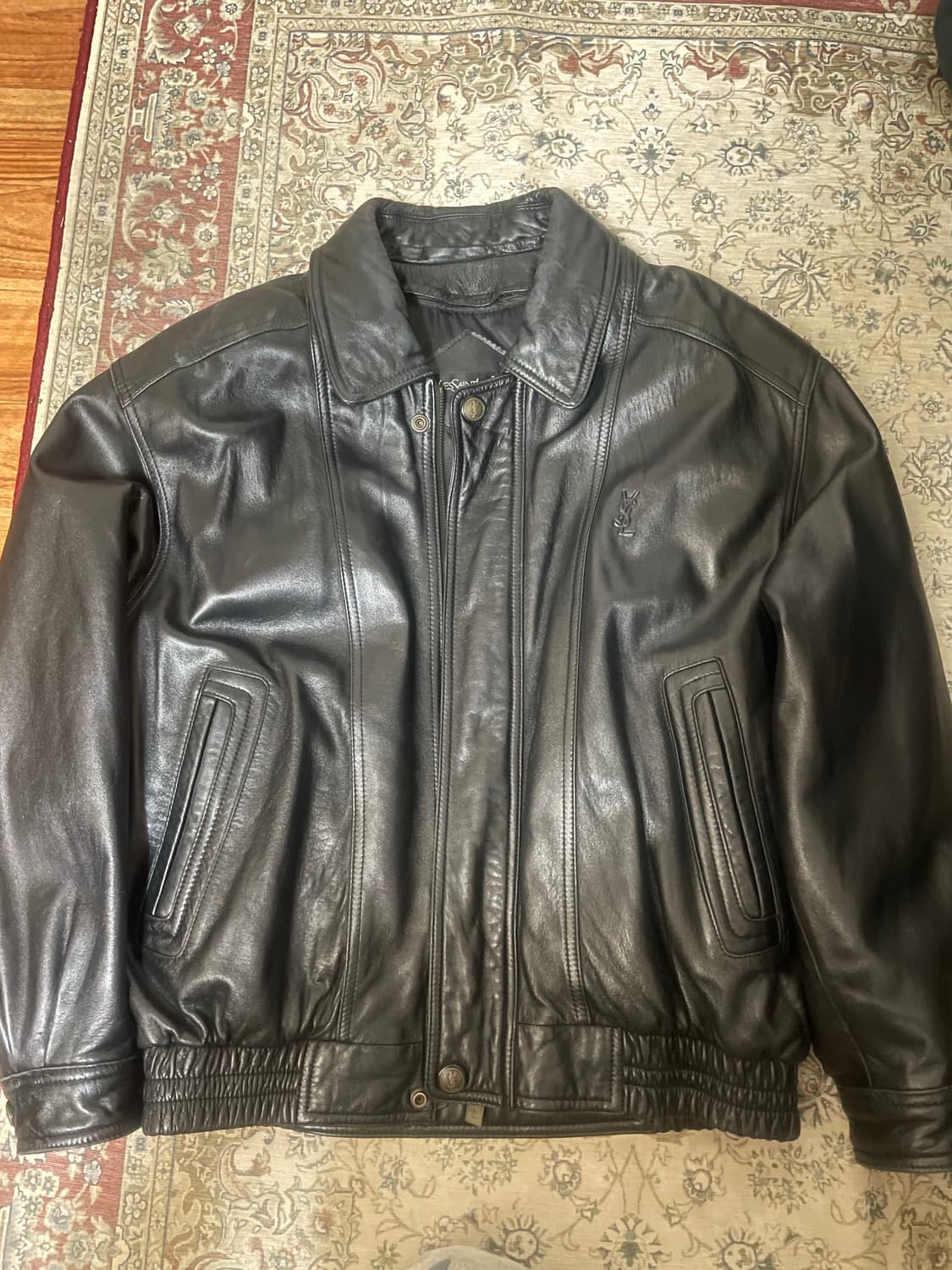 생로랑 빈티지 레더 가죽자켓(100) 상품이미지1