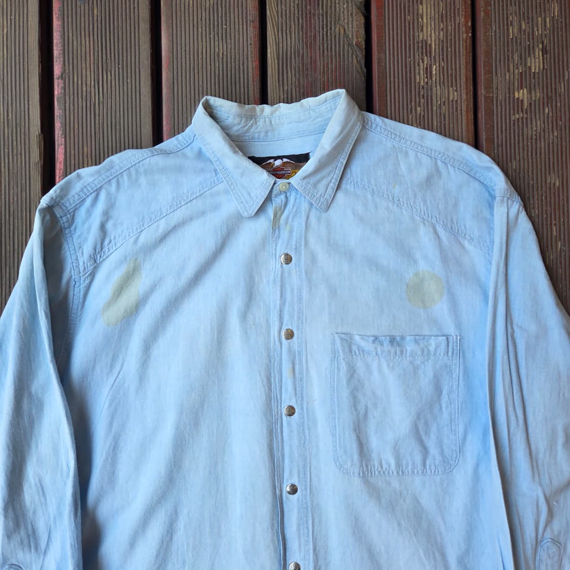 Harley Davidson 청 빅로고 셔츠 상품이미지2