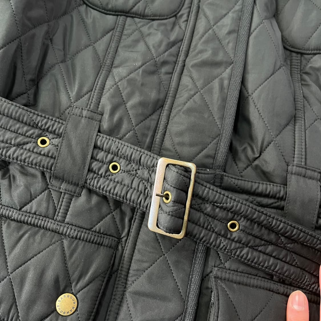 W 95 바버 인터네셔널 퀄팅 벨티드자켓 상품이미지3