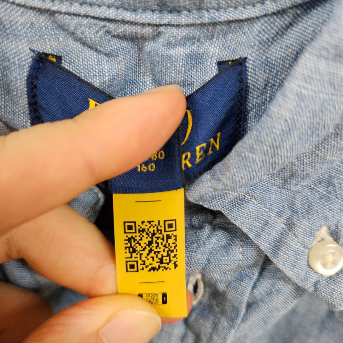 폴로 랄프 로렌 신형 QR 샴브레이 셔츠 L14-16 상품이미지5
