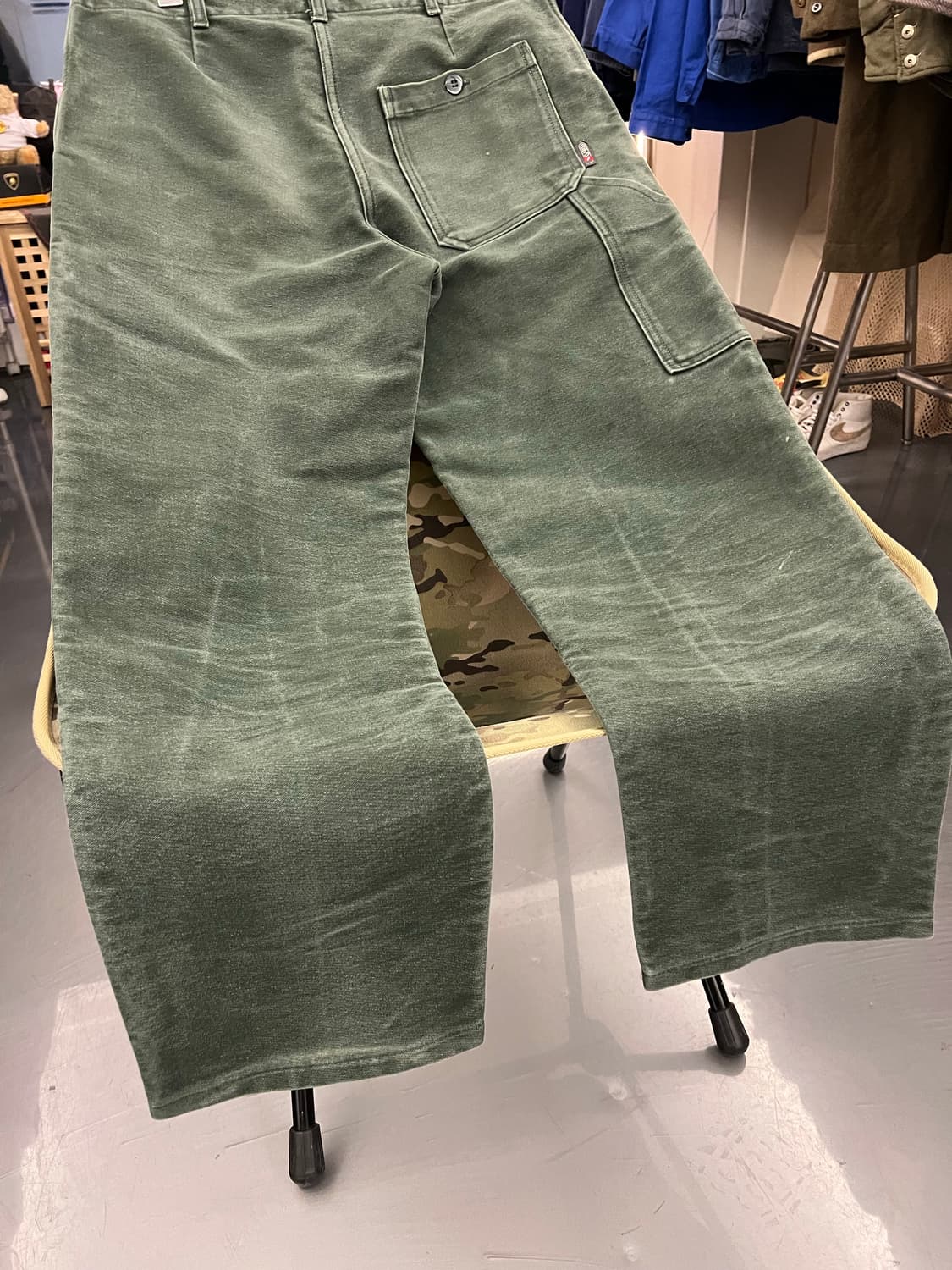 HARD FADED OLD MOLESKIN 더블니몰스킨모스그린워크팬츠 상품이미지10