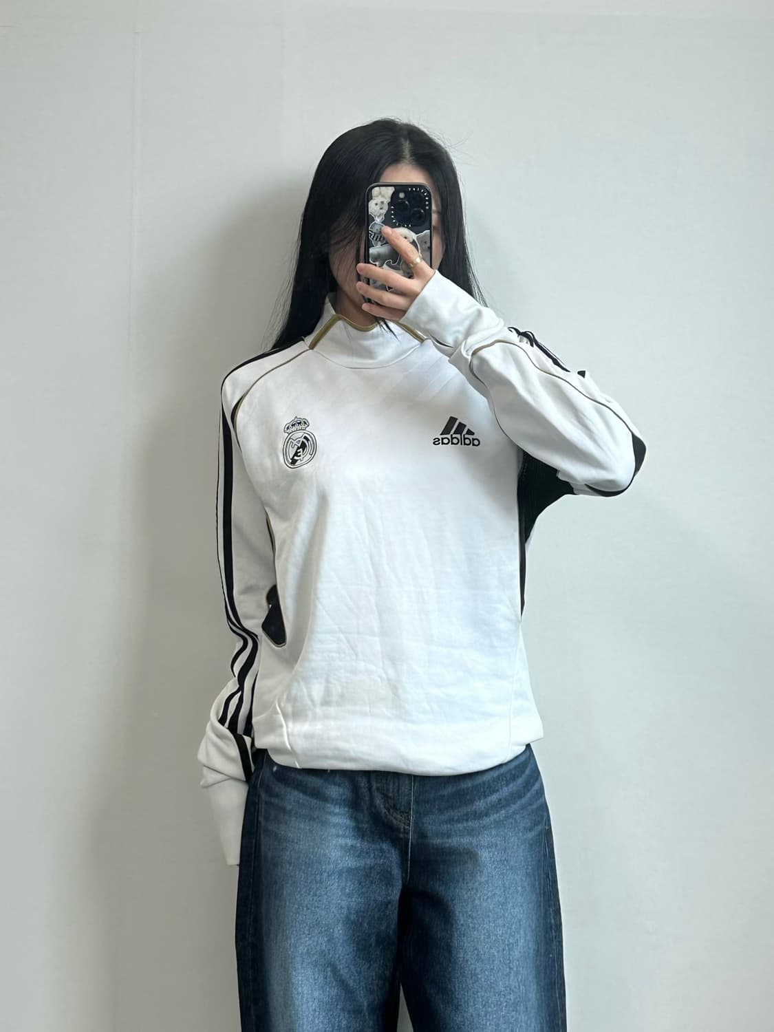 아디다스 레알마드리드 화이트 트레이닝 탑 상품이미지1