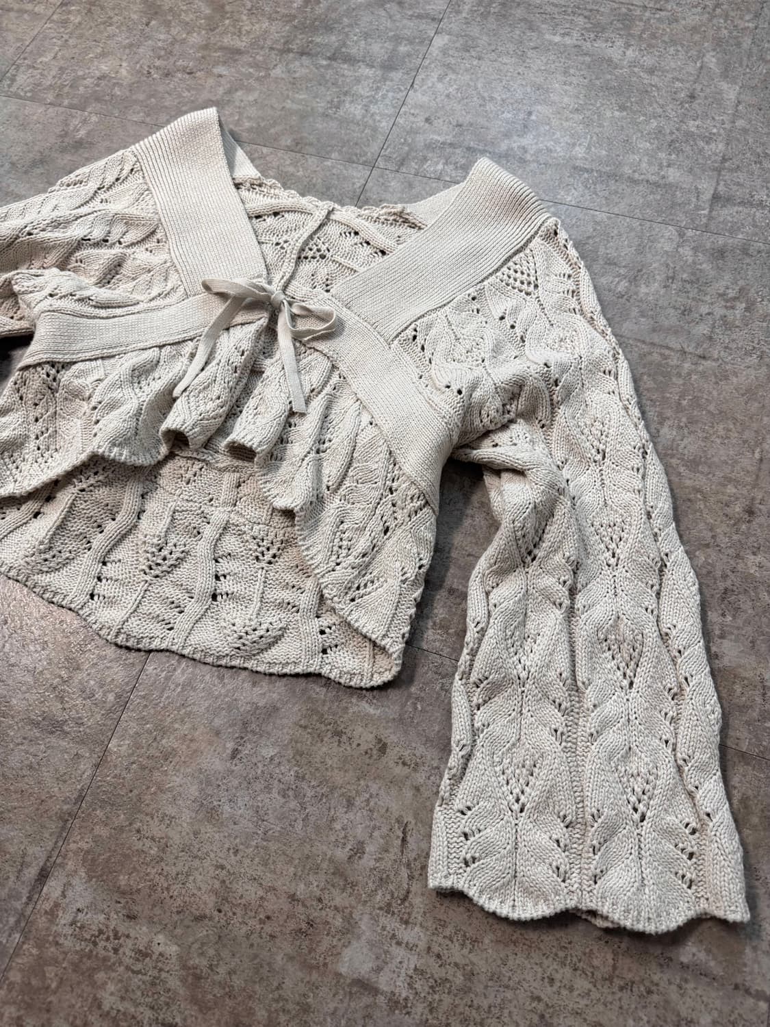 크로셰 플레어 슬리브 가디건 상품이미지5