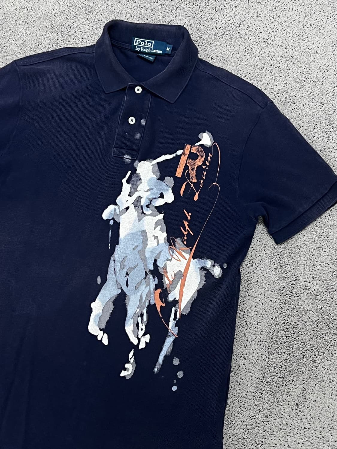 (M) 폴로랄프로렌 빅프린팅 카라 티 상품이미지2