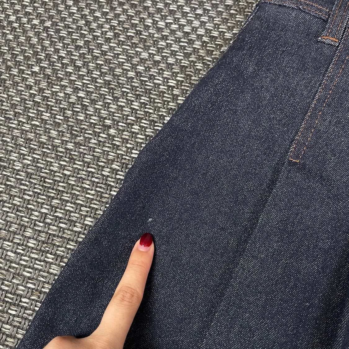 (30) Z00C 벨트 포인트 플리츠 데님 미니 스커트 M 상품이미지7