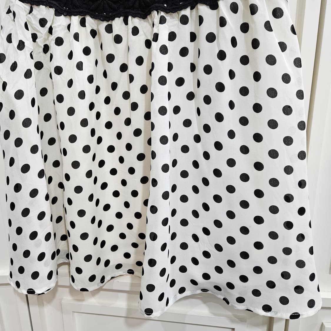 도트 빅카라 원피스 상품이미지4