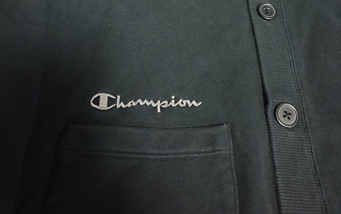 챔피온 재팬 아웃포켓 스웨트 가디건 블랙 (M) 상품이미지2