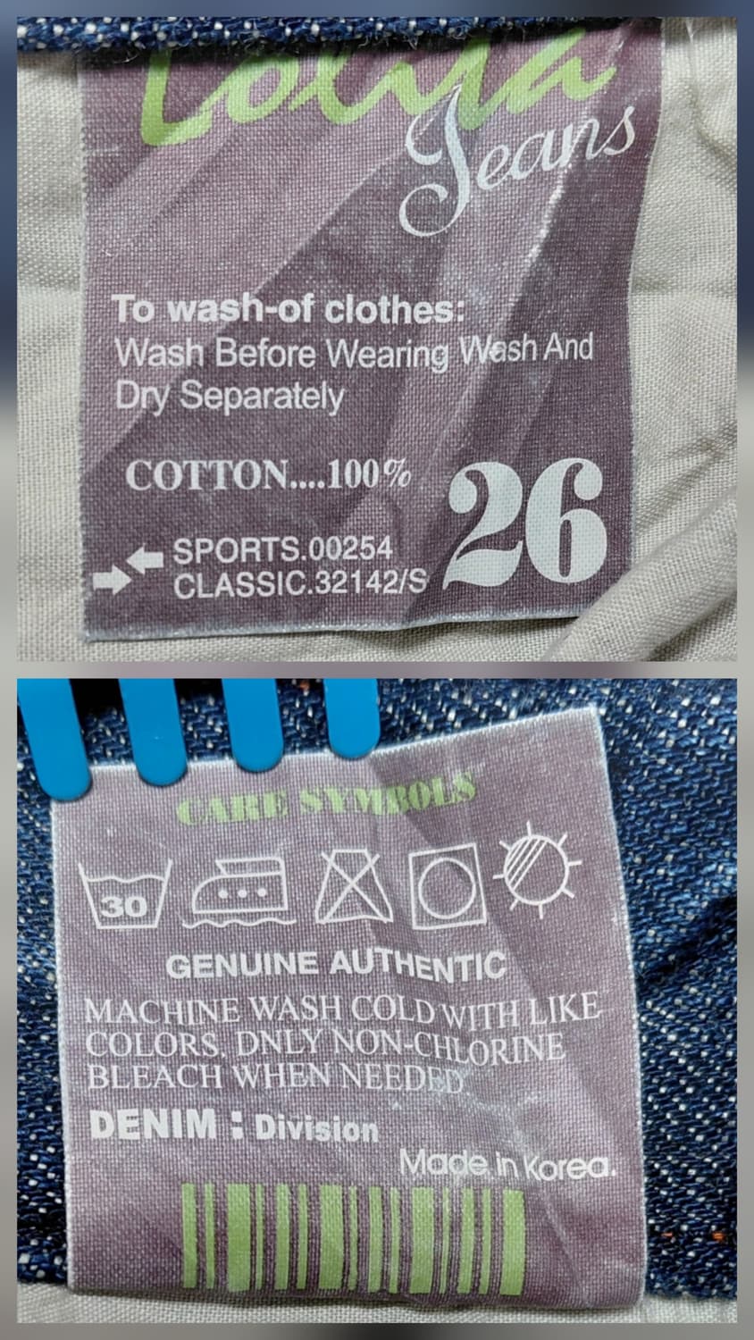 Lolita 데님 백포켓 디테일 중청 부츠컷 팬츠 (26) 상품이미지6