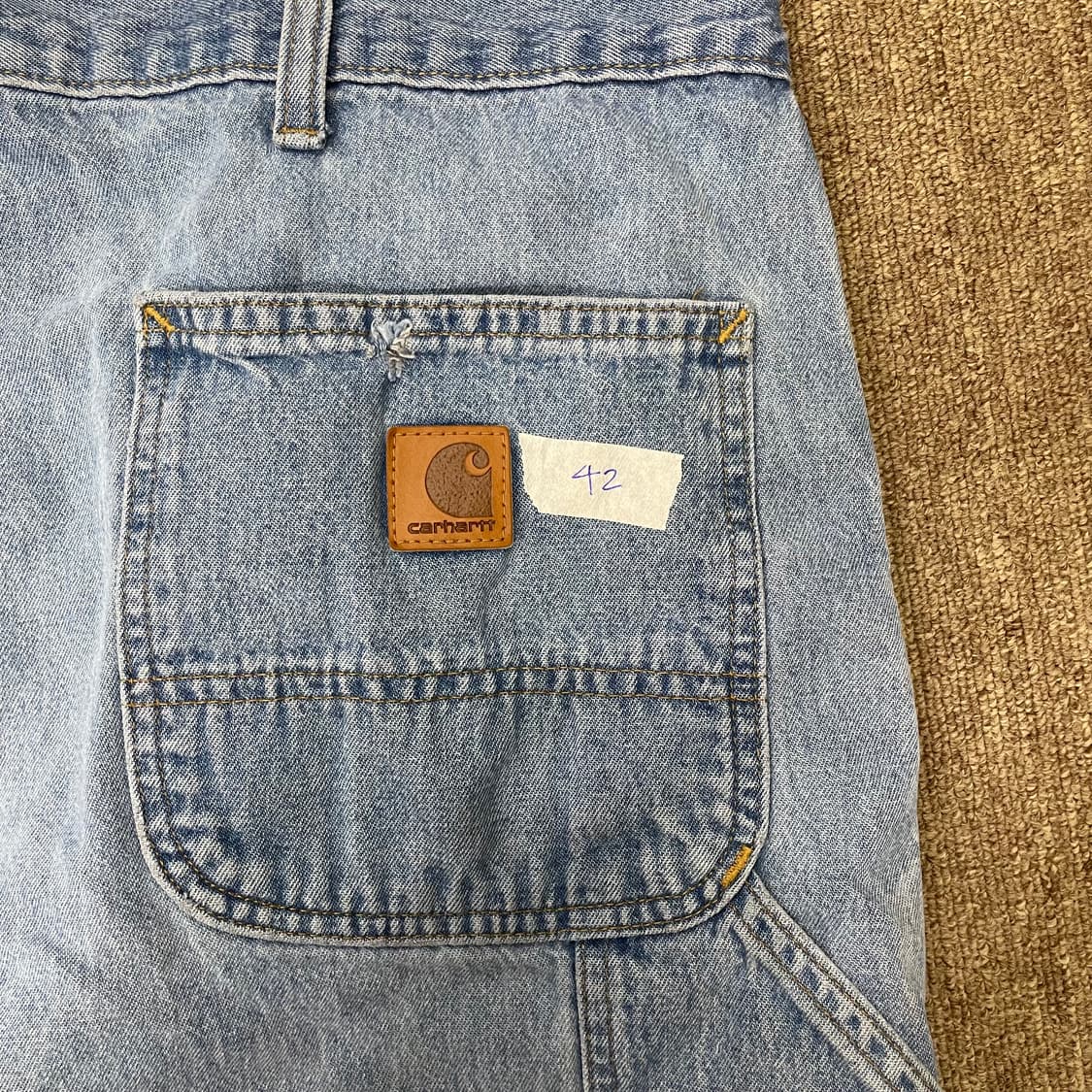  (42) Carhartt 칼하트 컷오프 데님 반바지  상품이미지4