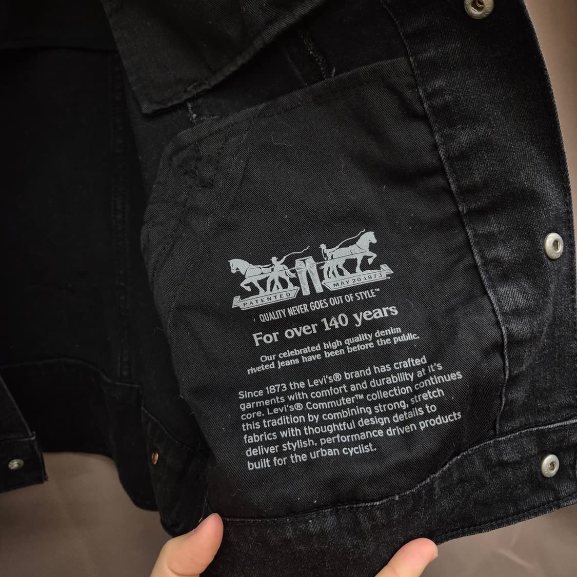 리바이스 블랙 데님 커뮤터 트러커 자켓 M 상품이미지8