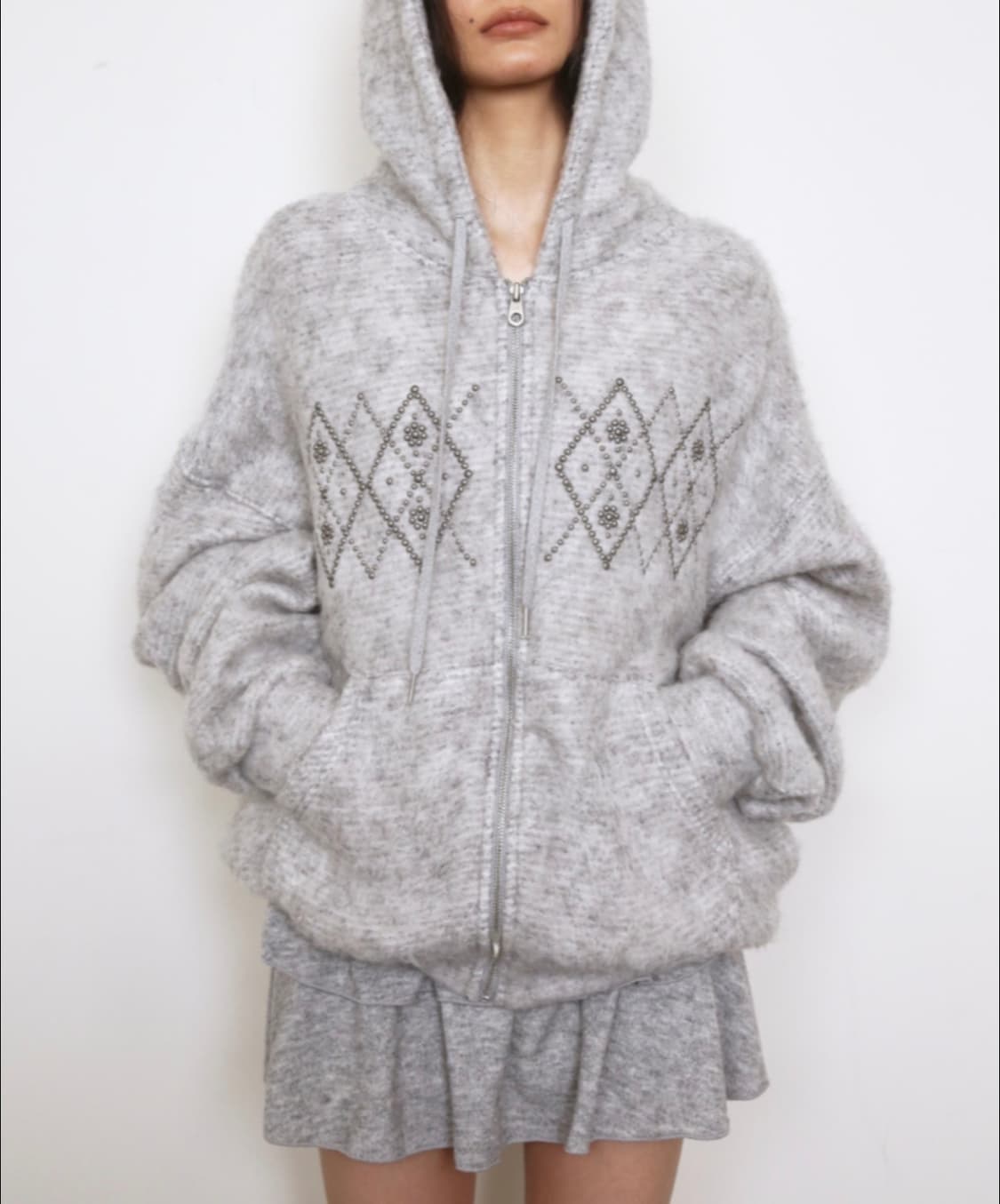 폴리수엠 스터드 헤러리후드 셋업 상품이미지1