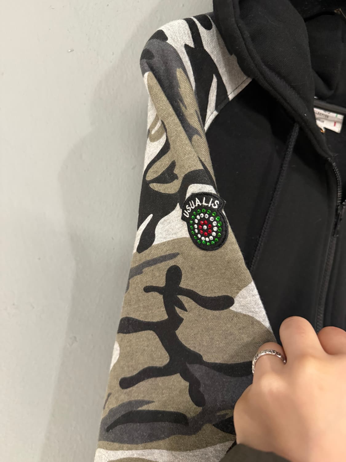 numbering cubic point camo hood zip-up 상품이미지8