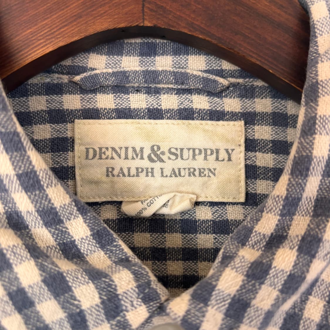 랄프로렌 데님앤서플라이 슬림핏 S 깅엄 체크 셔츠 남방 폴로 상품이미지4