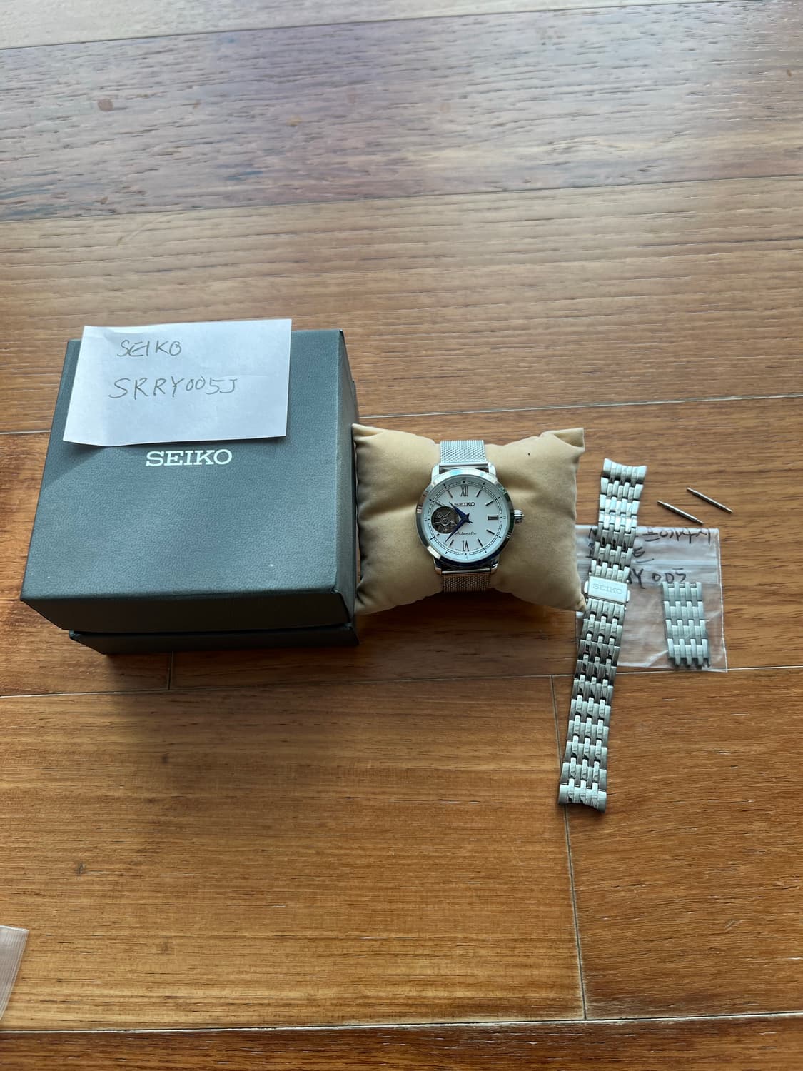 세이코 프레사지 오픈하트 오토매틱 백판 블루핸즈 34mm 남녀공용 상품이미지7