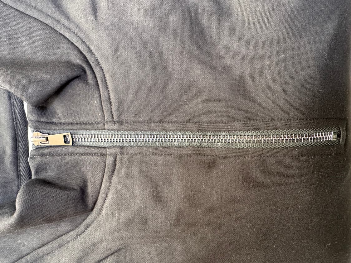 커스텀어클락 커브드 하프 집업 맨투맨 블랙 L 새상품 상품이미지4