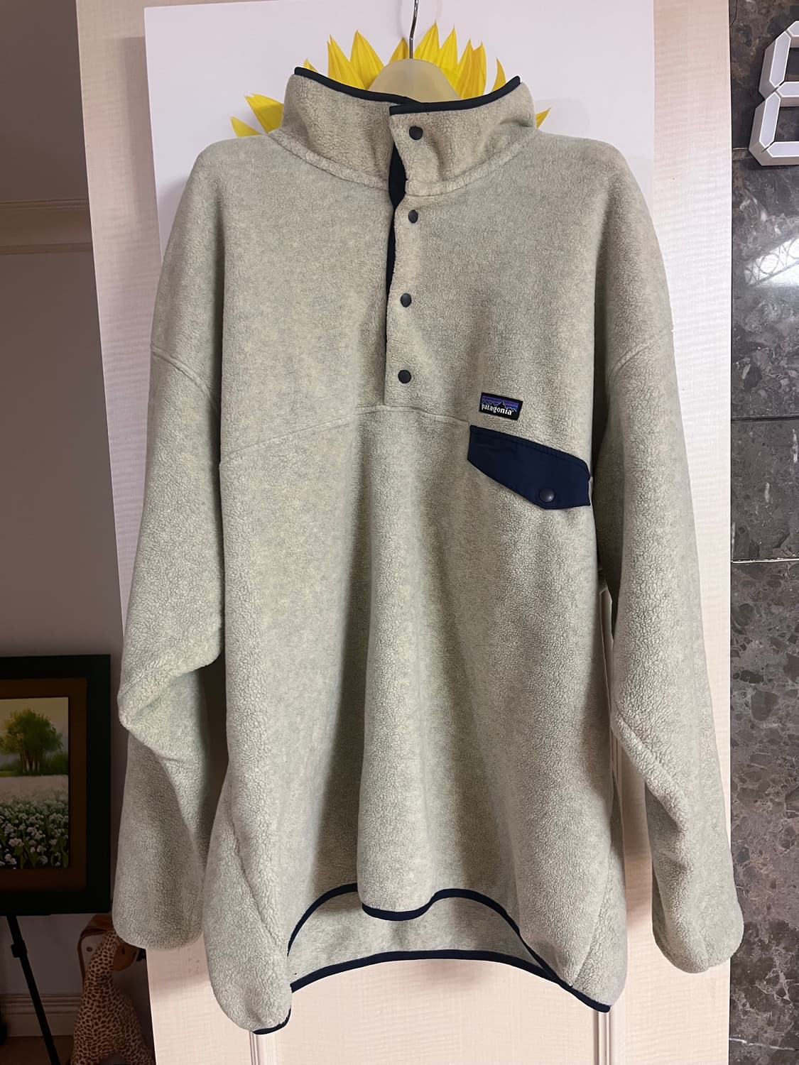 파타고니아 신칠라 스냅티 플리스 풀오버 오트밀 헤더 상품이미지1