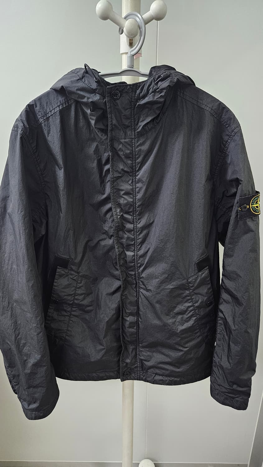 스톤아일랜드 25ss크링클랩스 후드 바람막이자켓 블랙(M) 상품이미지1