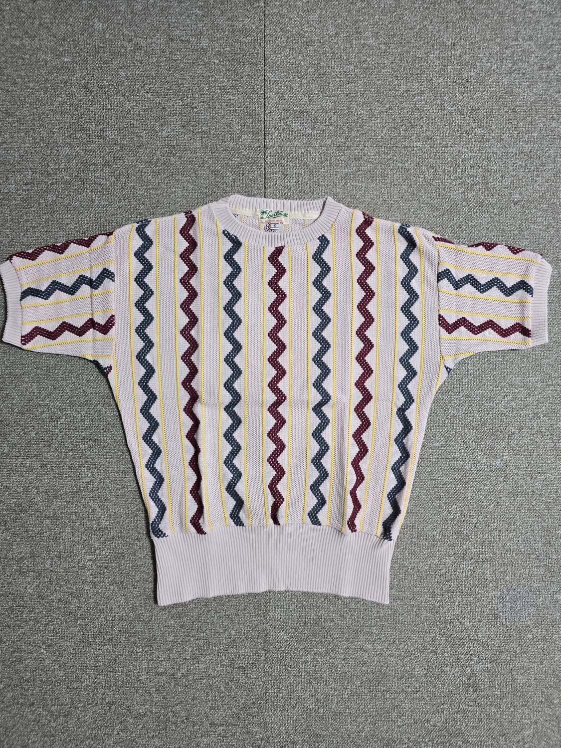 타임원클로딩 부처프로덕츠 패턴 서머니트 엣라코 엣라스트 니트42 새제품
 상품이미지2