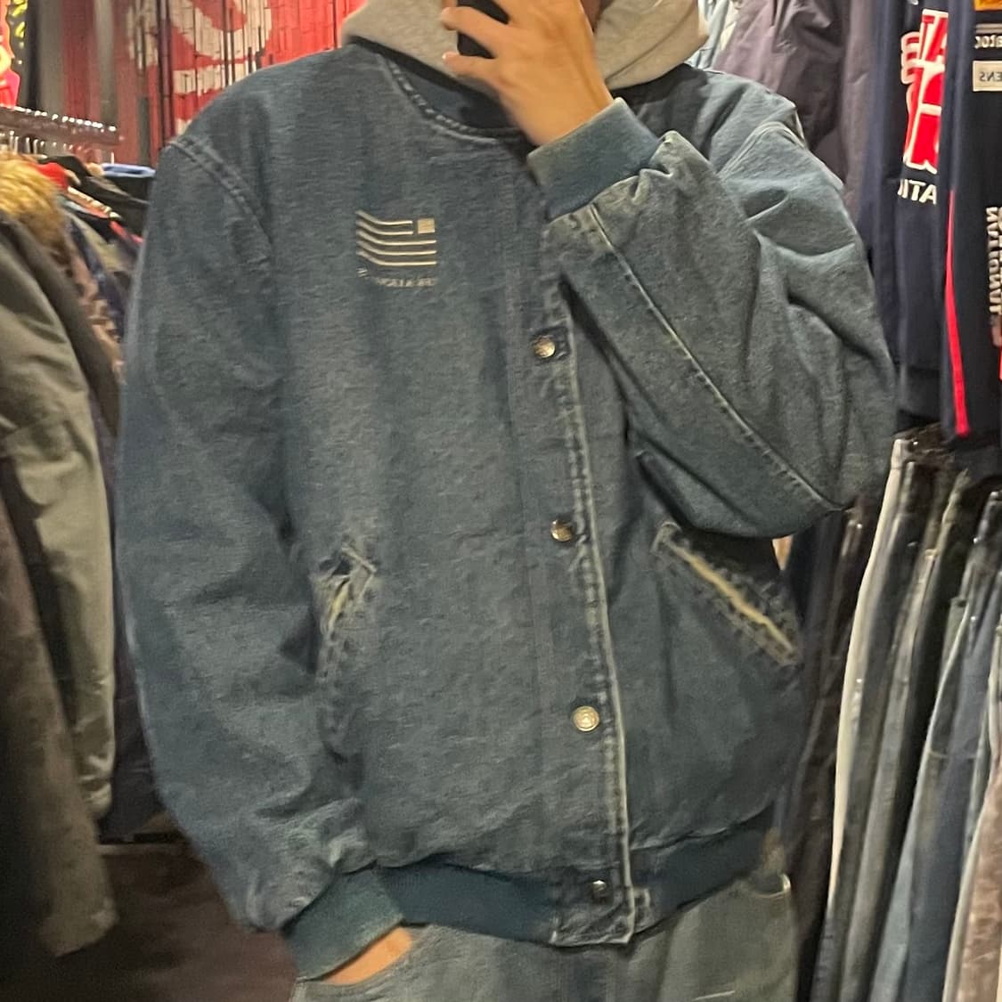 [IM] VTG 데님 바시티 자켓 상품이미지5