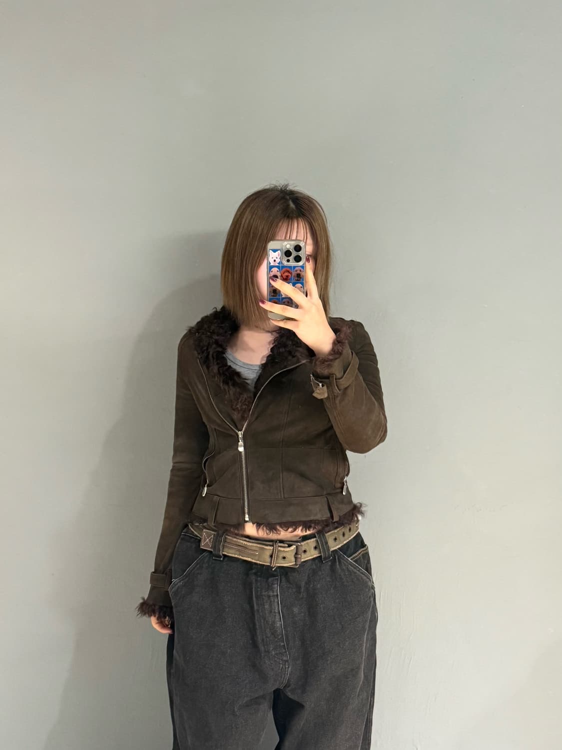 real fur side line point mustang 상품이미지1