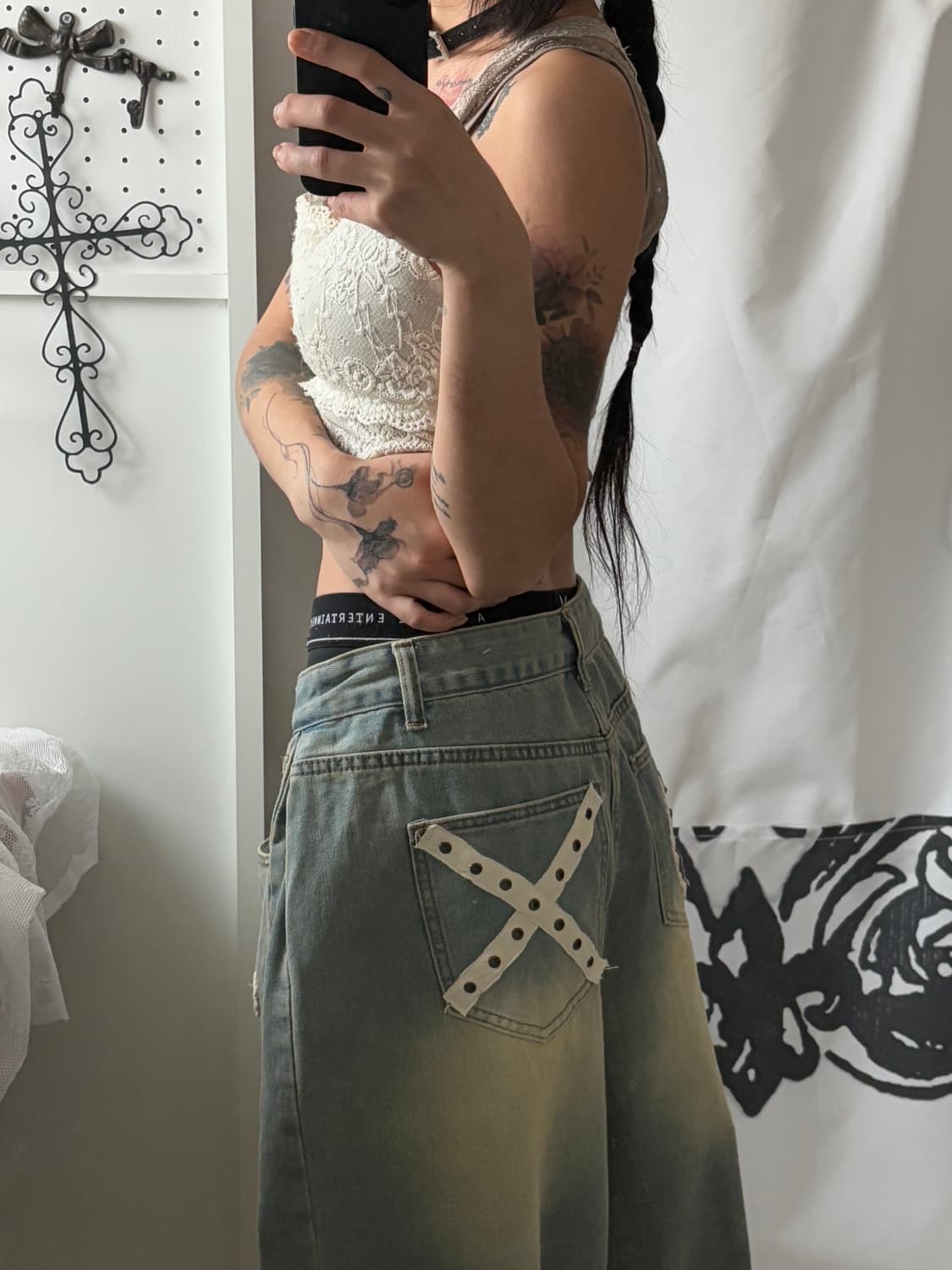• hurtmade denim cross patch loose fit p 상품이미지6