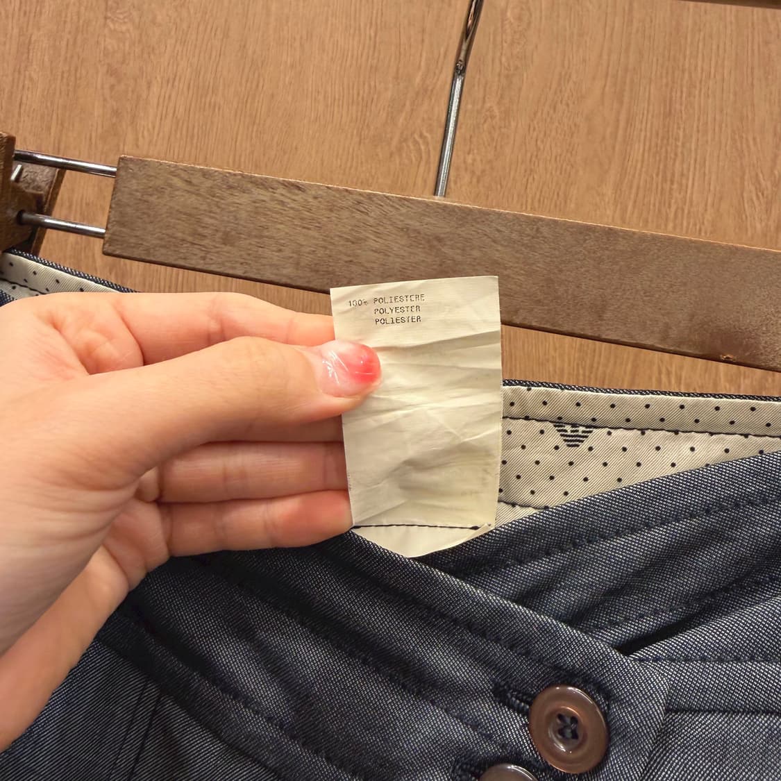 엠포리오 아르마니 하프 팬츠 언발란스 랩 레이어드 디테일 차콜 그레이 상품이미지8