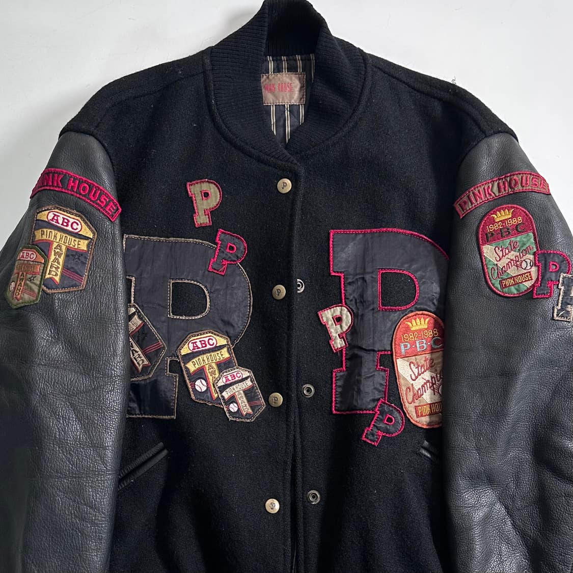 핑크하우스 패치 바시티 자켓 상품이미지2