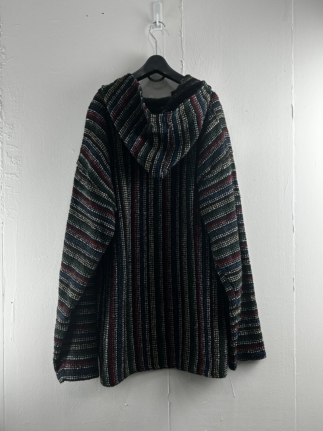 Franks Textiles 멕시코 빈티지 바하 니트 후드티 XXL 판쵸 상품이미지3
