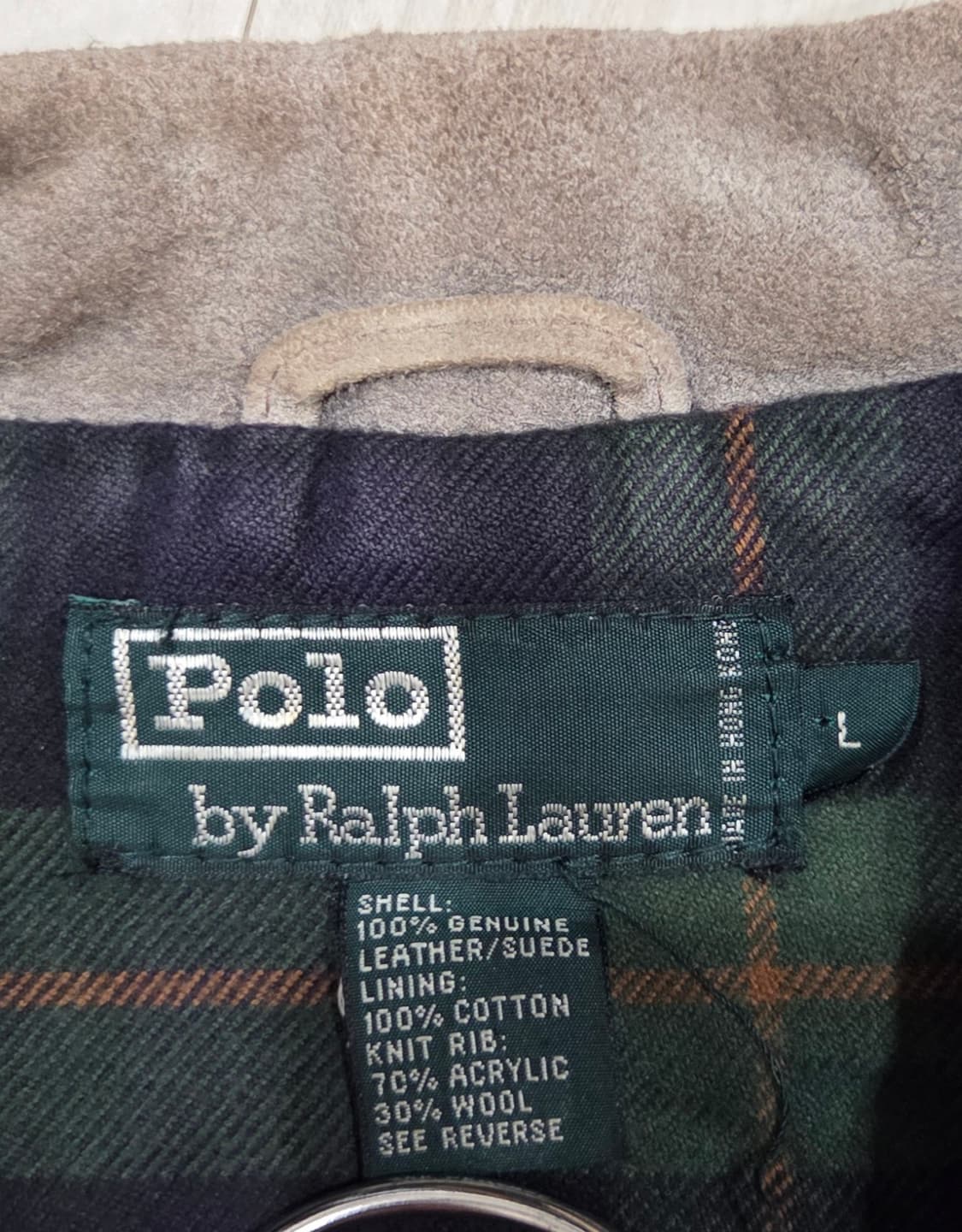 90s 폴로 랄프로렌 소가죽 스웨이드 봄버 자켓 상품이미지3