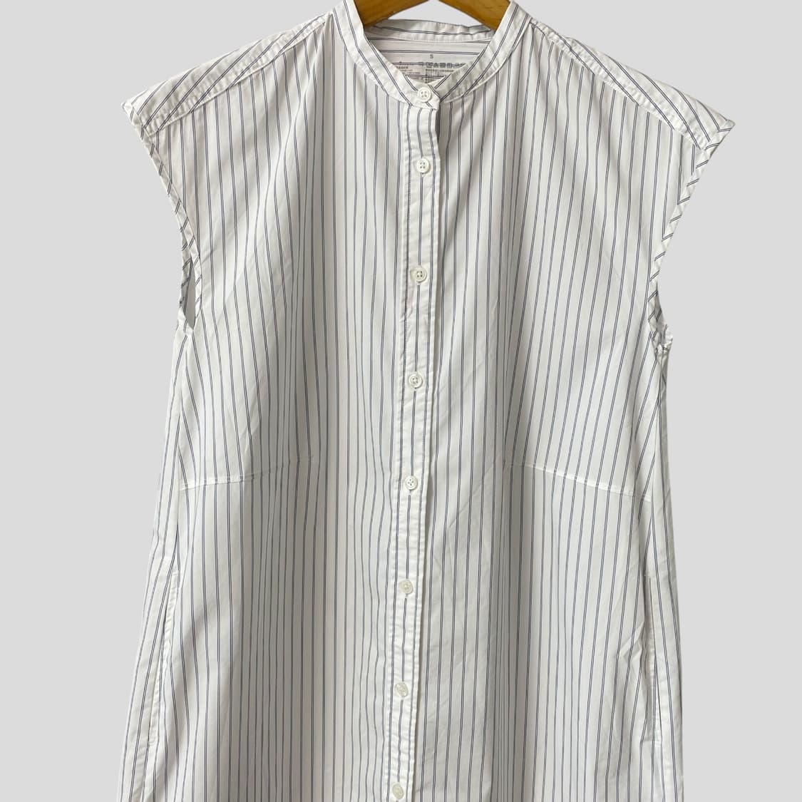 (여성S)MUJI 무인양품 슬리브리스 스트라이프 원피스 상품이미지2
