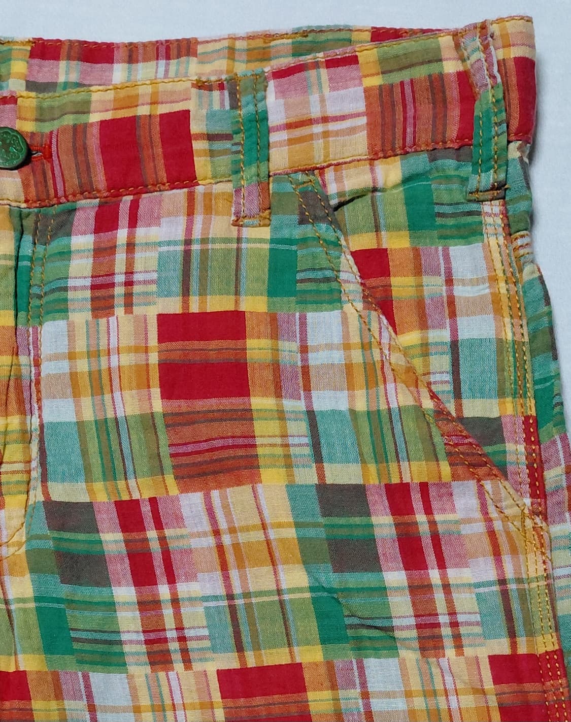 [M] 오슈코슈(OshKosh) 패치워크 마드라스 체크 워크 하프팬츠 상품이미지3