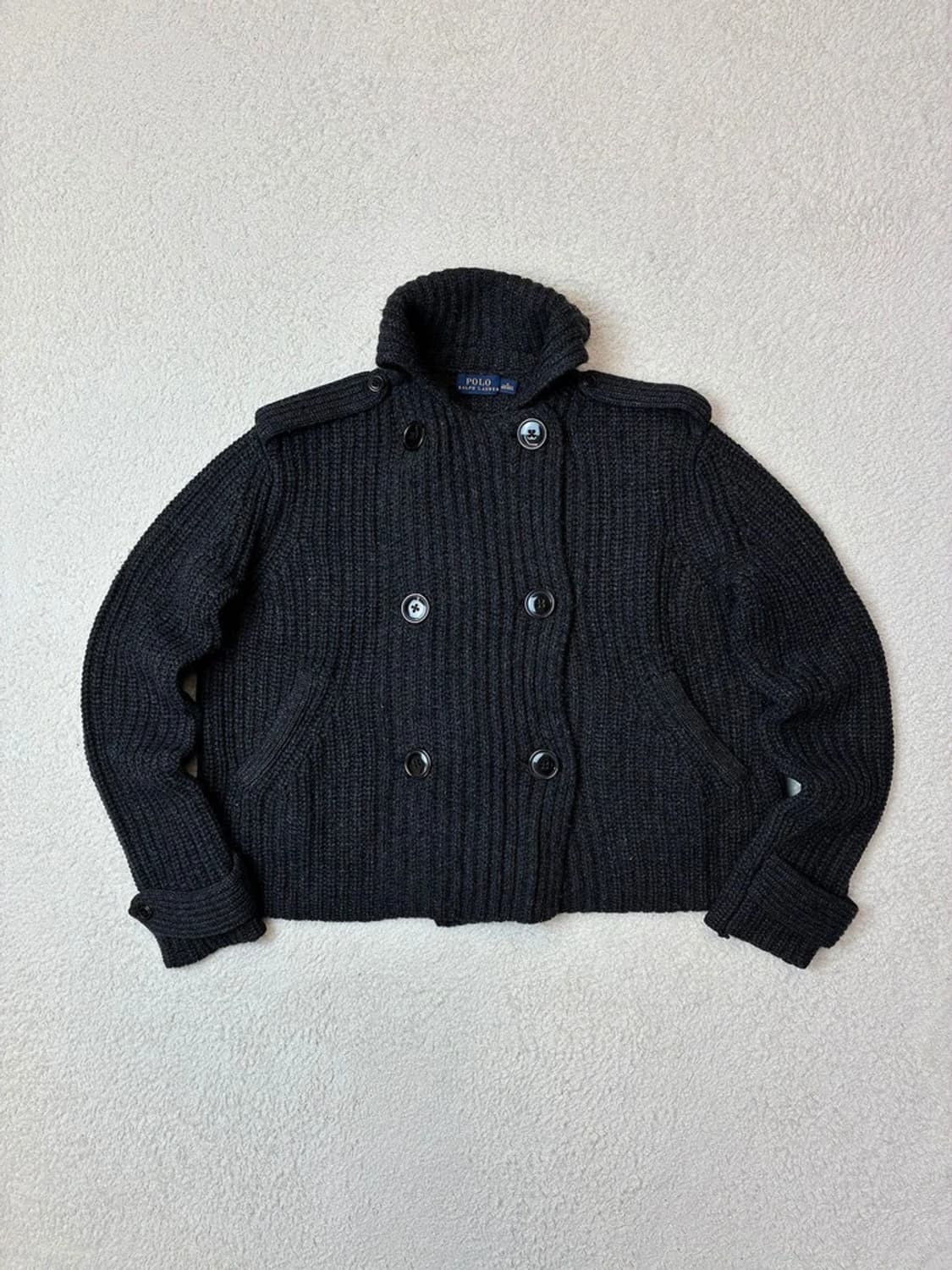 폴로 랄프로렌 울 캐시미어 더블 브레스티드 포켓 가디건 PN6019 상품이미지1
