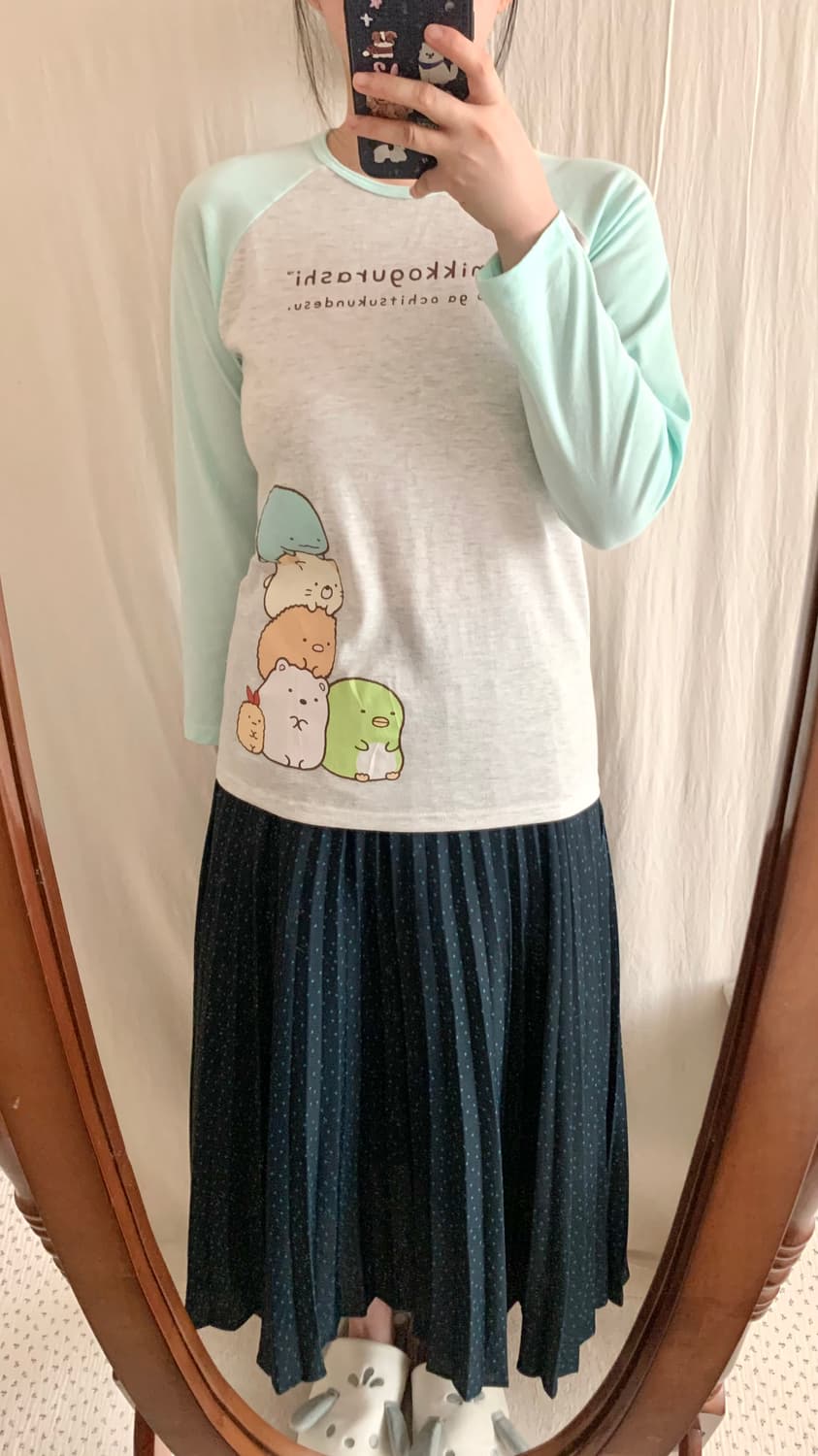 스밋코구라시 민트 배색 긴팔티(택o) 상품이미지3